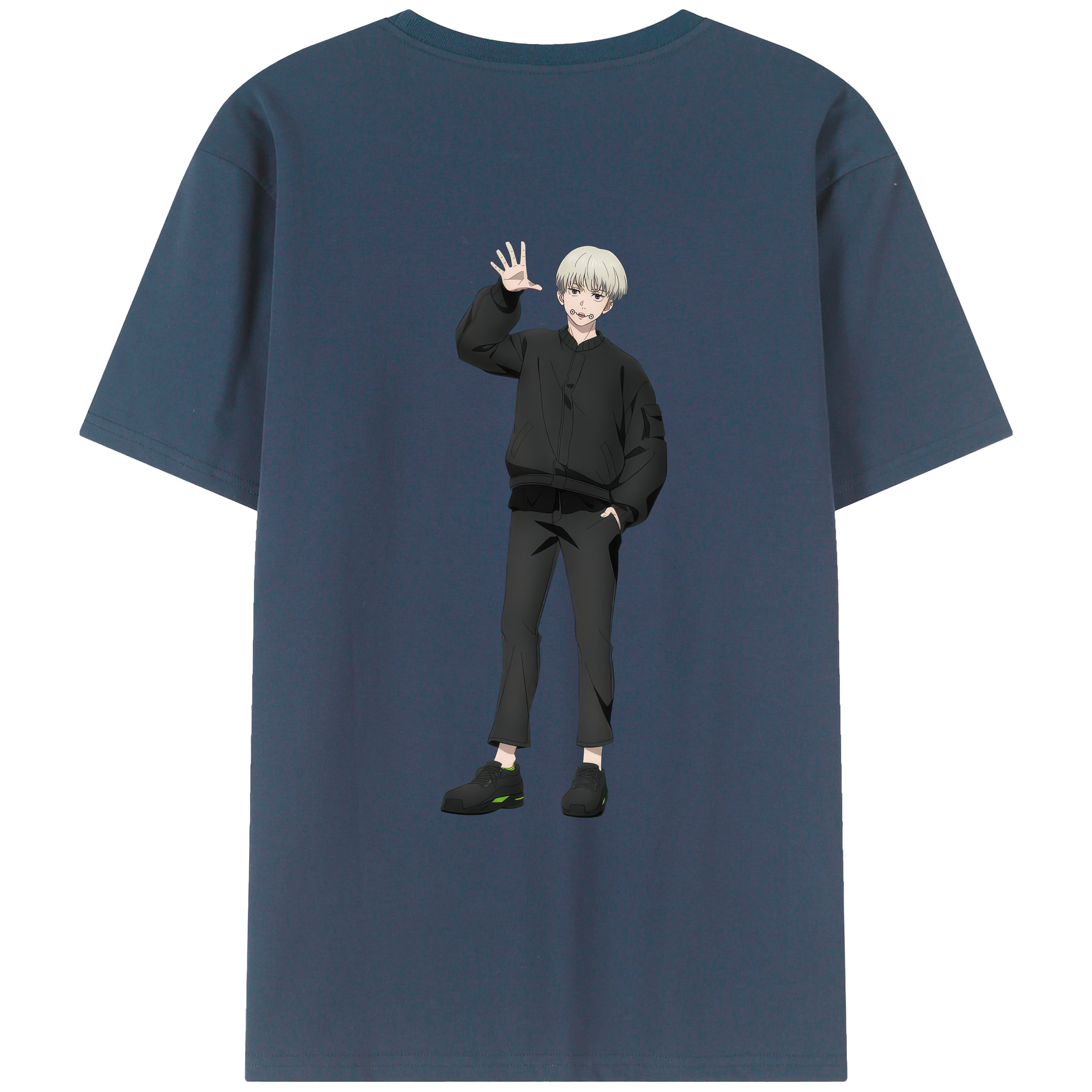 （画像用） 呪術廻戦 Jujutsu Kaisen 綿100％ メンズ半袖Tシャツ（バックプリント） 通気性