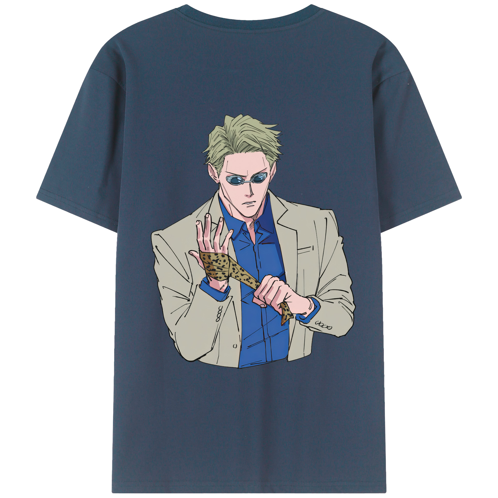 （画像用） 呪術廻戦 Jujutsu Kaisen 綿100％ メンズ半袖Tシャツ（バックプリント） 通気性