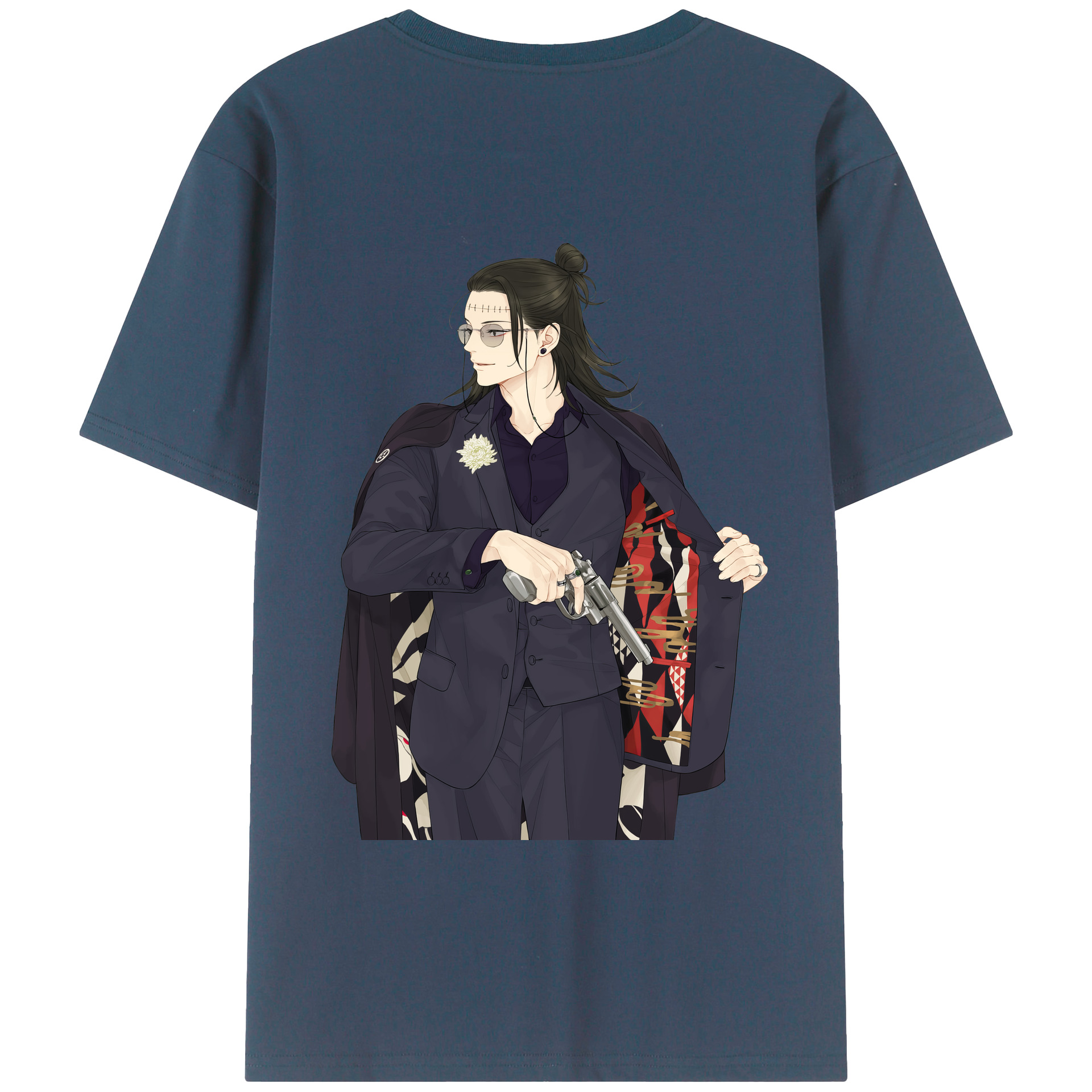 （画像用） 呪術廻戦 Jujutsu Kaisen 綿100％ メンズ半袖Tシャツ（バックプリント） 通気性