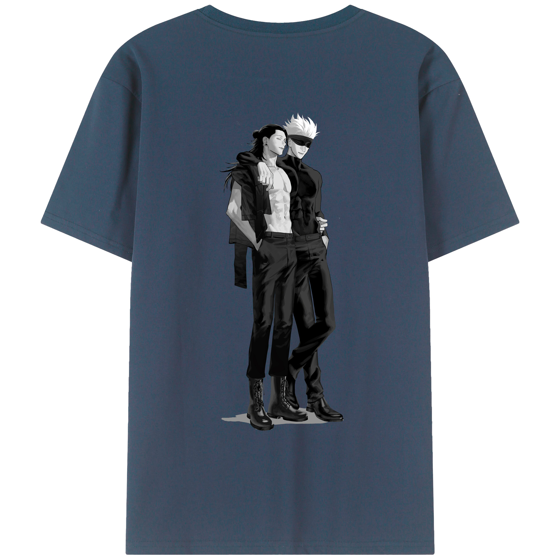 （画像用） 呪術廻戦 Jujutsu Kaisen 綿100％ メンズ半袖Tシャツ（バックプリント） 通気性