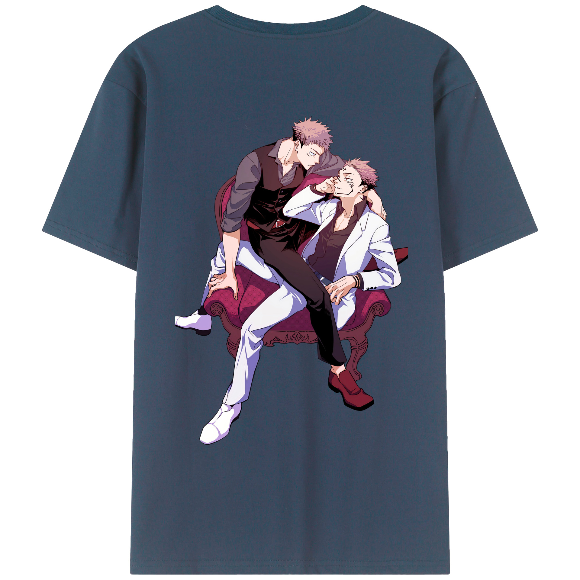 （画像用） 呪術廻戦 Jujutsu Kaisen 綿100％ メンズ半袖Tシャツ（バックプリント） 通気性