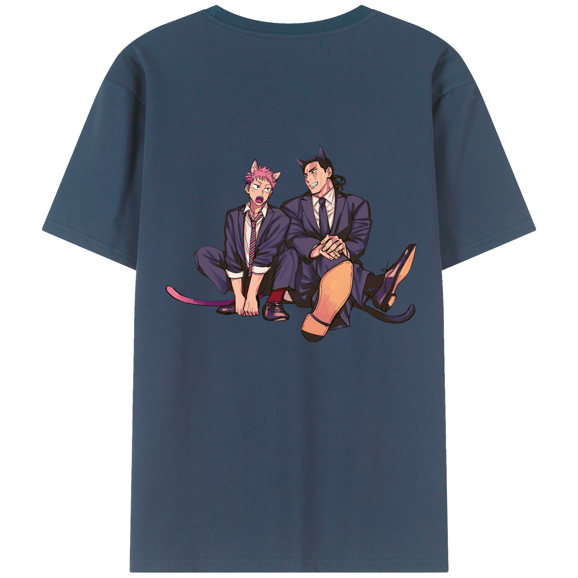 （画像用） 呪術廻戦 Jujutsu Kaisen 綿100％ メンズ半袖Tシャツ（バックプリント） 通気性