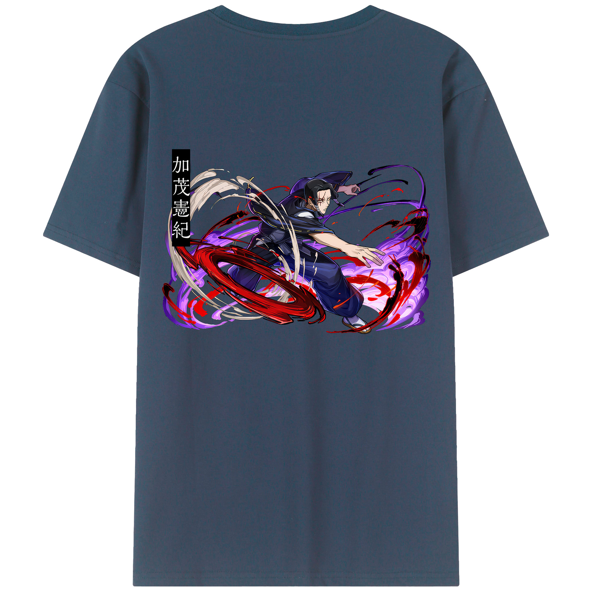 （画像用） 呪術廻戦 Jujutsu Kaisen 綿100％ メンズ半袖Tシャツ（バックプリント） 通気性