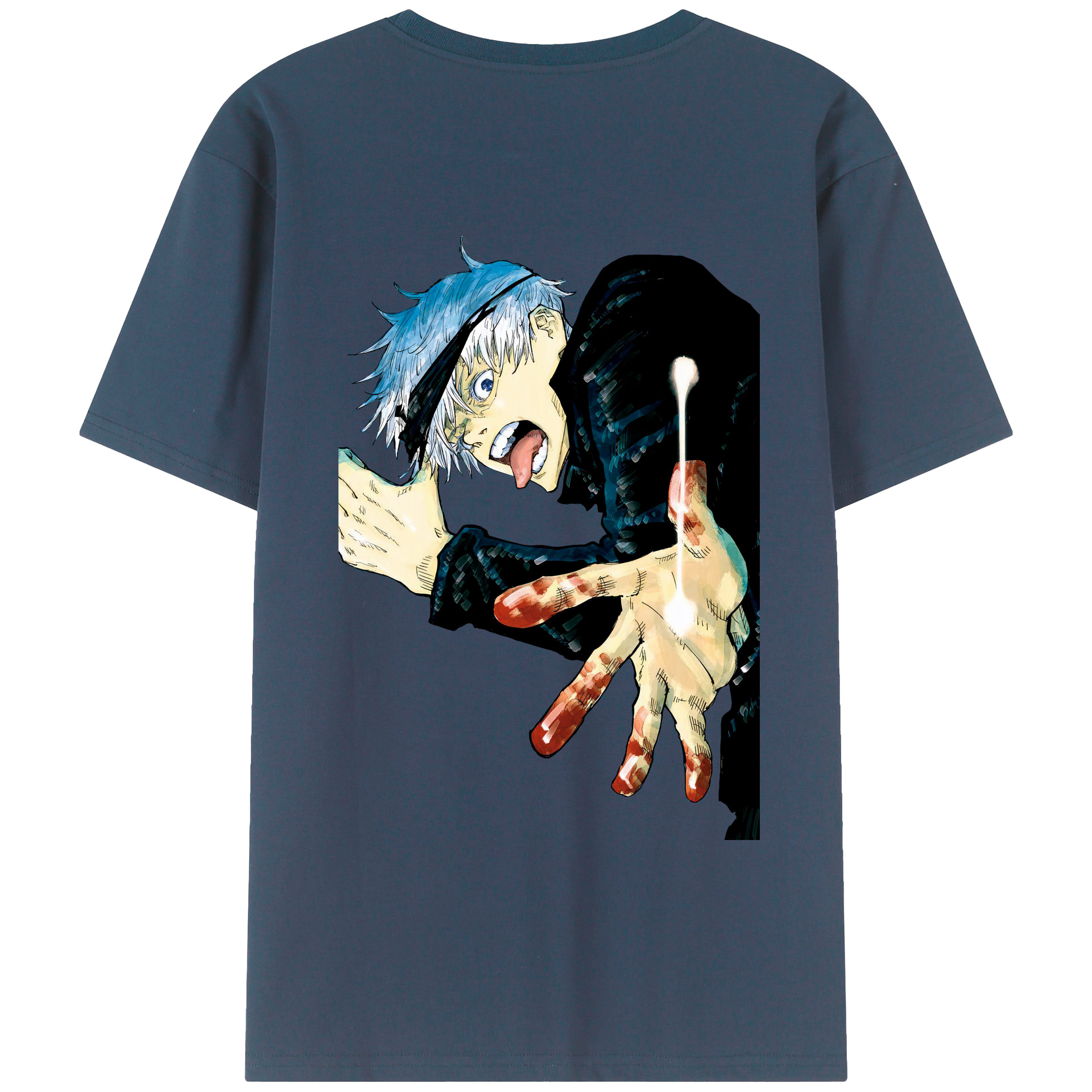 （画像用） 呪術廻戦 Jujutsu Kaisen 綿100％ メンズ半袖Tシャツ（バックプリント） 通気性