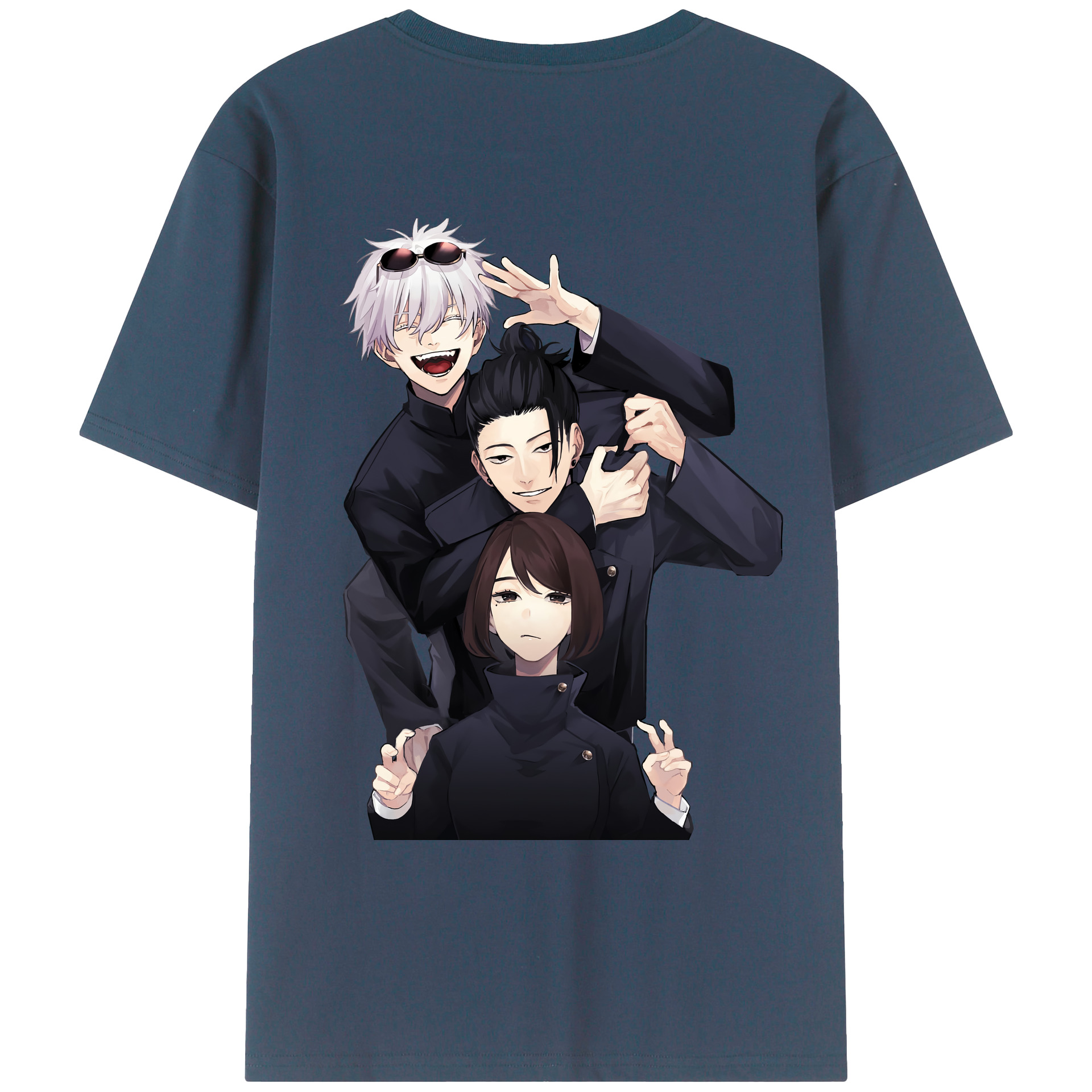 （画像用） 呪術廻戦 Jujutsu Kaisen 綿100％ メンズ半袖Tシャツ（バックプリント） 通気性