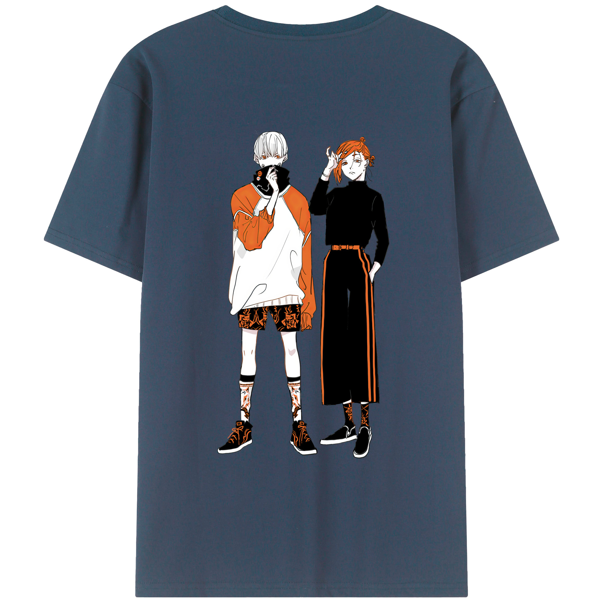 （画像用） 呪術廻戦 Jujutsu Kaisen 綿100％ メンズ半袖Tシャツ（バックプリント） 通気性