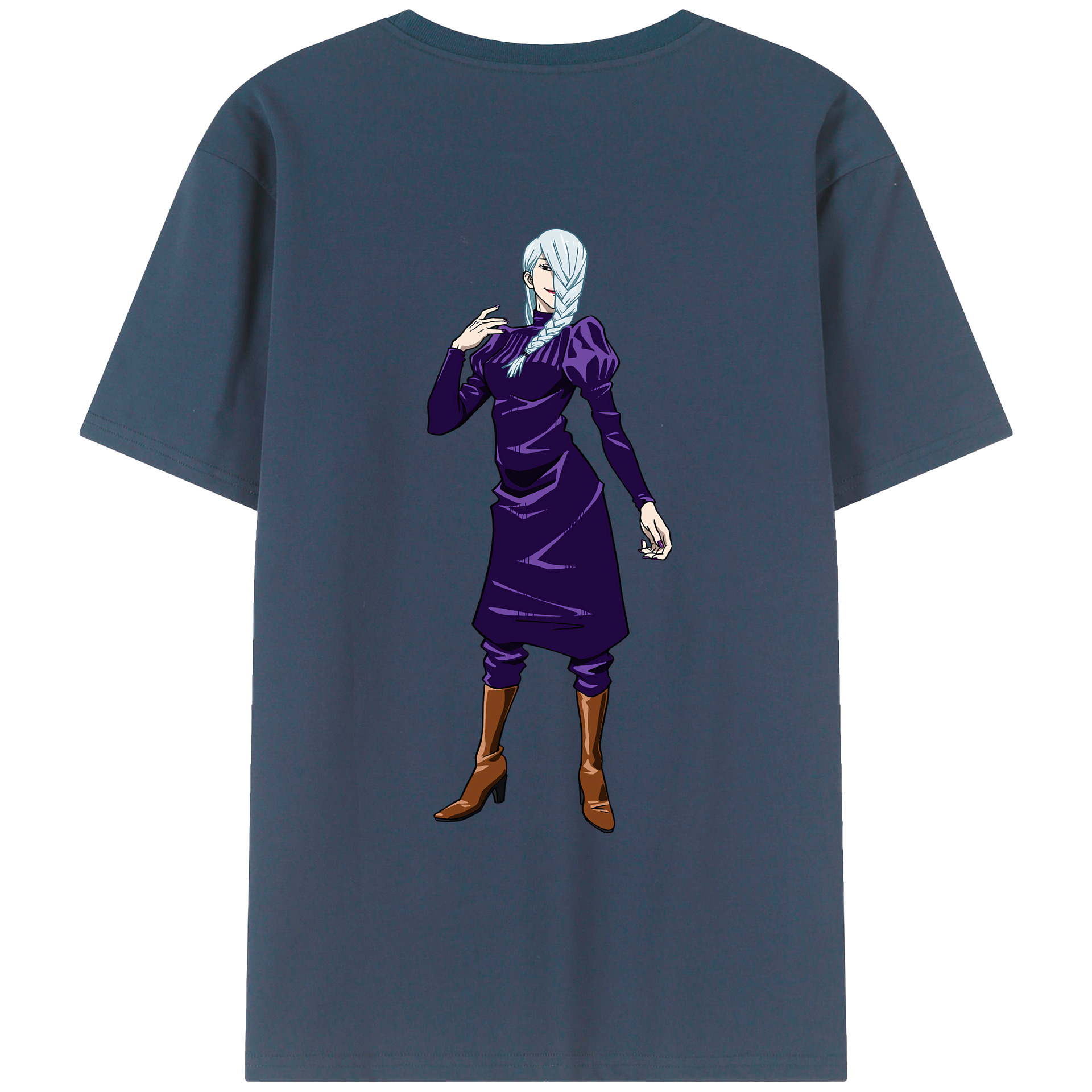 （画像用） 呪術廻戦 Jujutsu Kaisen 綿100％ メンズ半袖Tシャツ（バックプリント） 通気性