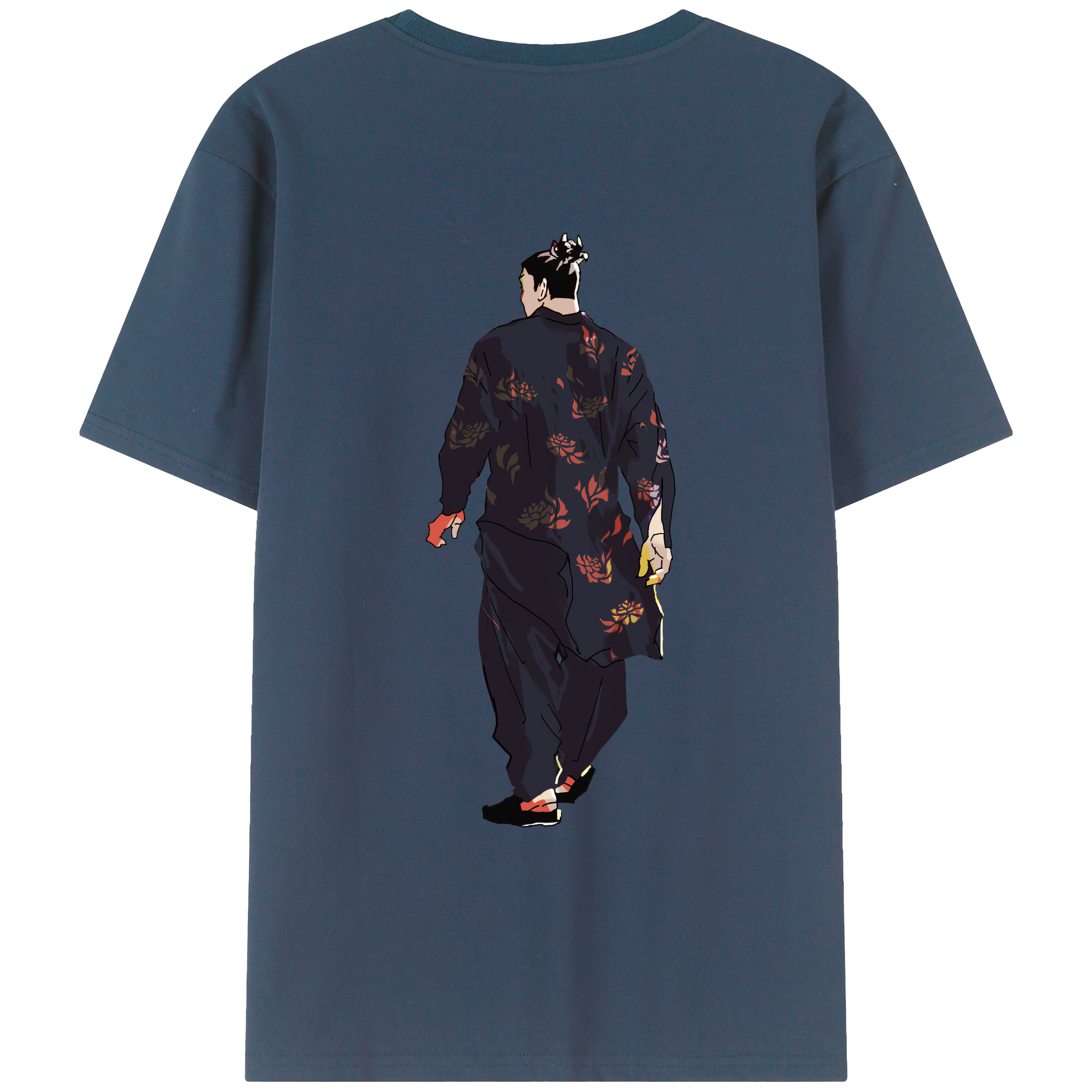 （画像用） 呪術廻戦 Jujutsu Kaisen 綿100％ メンズ半袖Tシャツ（バックプリント） 通気性