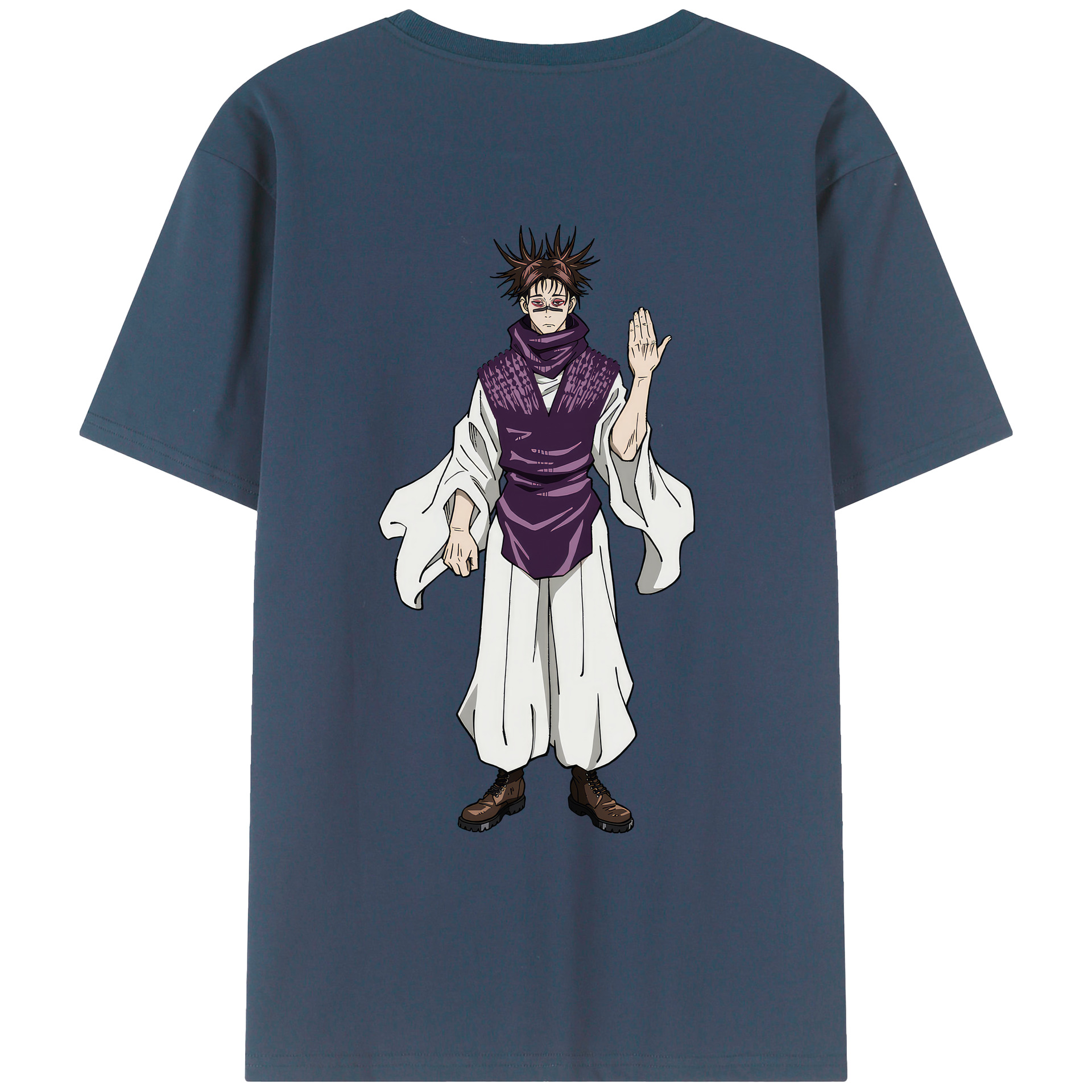 （画像用） 呪術廻戦 Jujutsu Kaisen 綿100％ メンズ半袖Tシャツ（バックプリント） 通気性