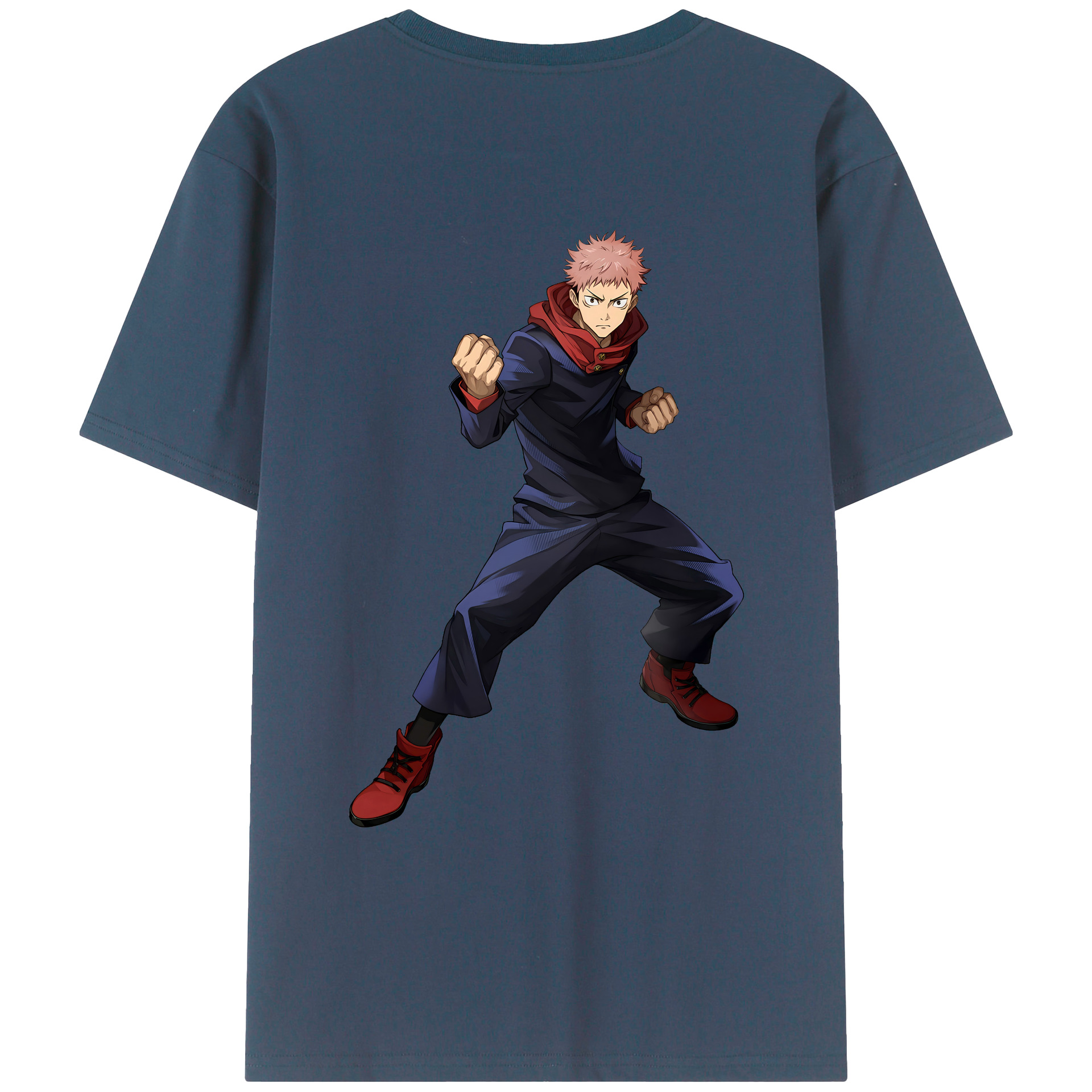 （画像用） 呪術廻戦 Jujutsu Kaisen 綿100％ メンズ半袖Tシャツ（バックプリント） 通気性