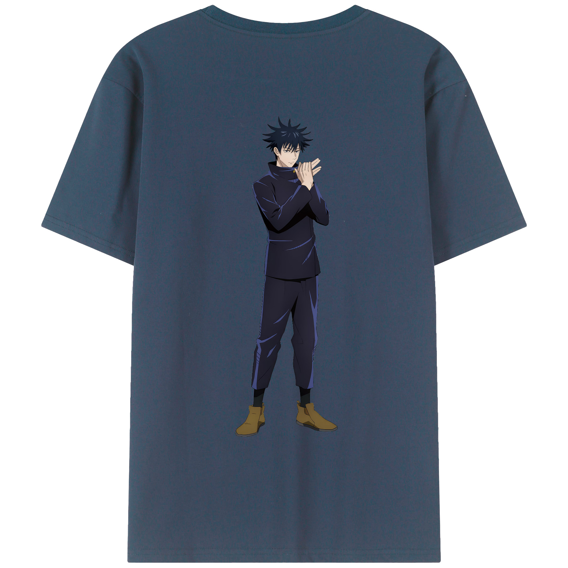 （画像用） 呪術廻戦 Jujutsu Kaisen 綿100％ メンズ半袖Tシャツ（バックプリント） 通気性