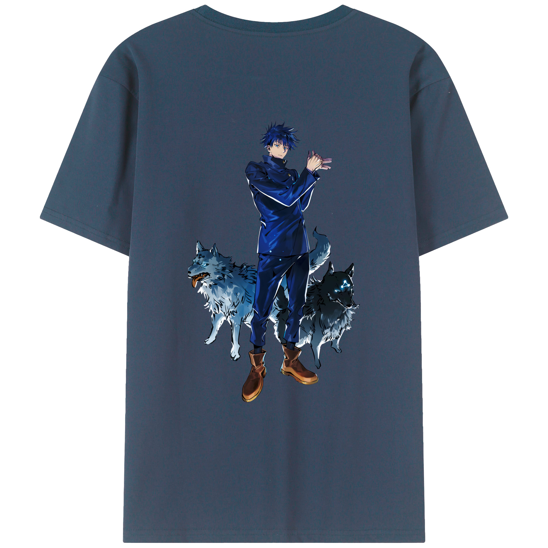 （画像用） 呪術廻戦 Jujutsu Kaisen 綿100％ メンズ半袖Tシャツ（バックプリント） 通気性