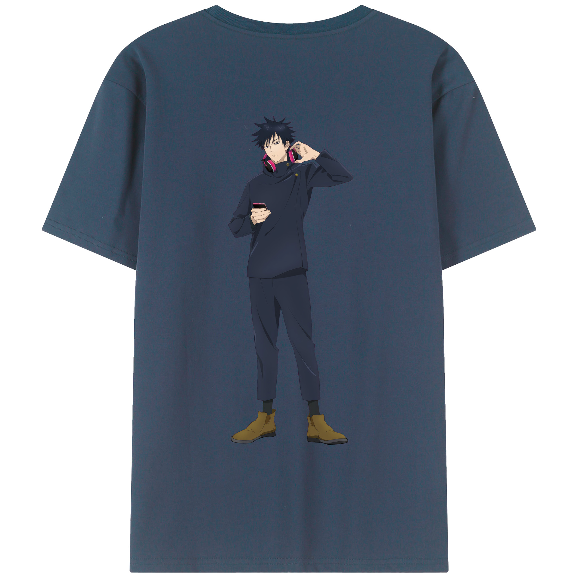 （画像用） 呪術廻戦 Jujutsu Kaisen 綿100％ メンズ半袖Tシャツ（バックプリント） 通気性