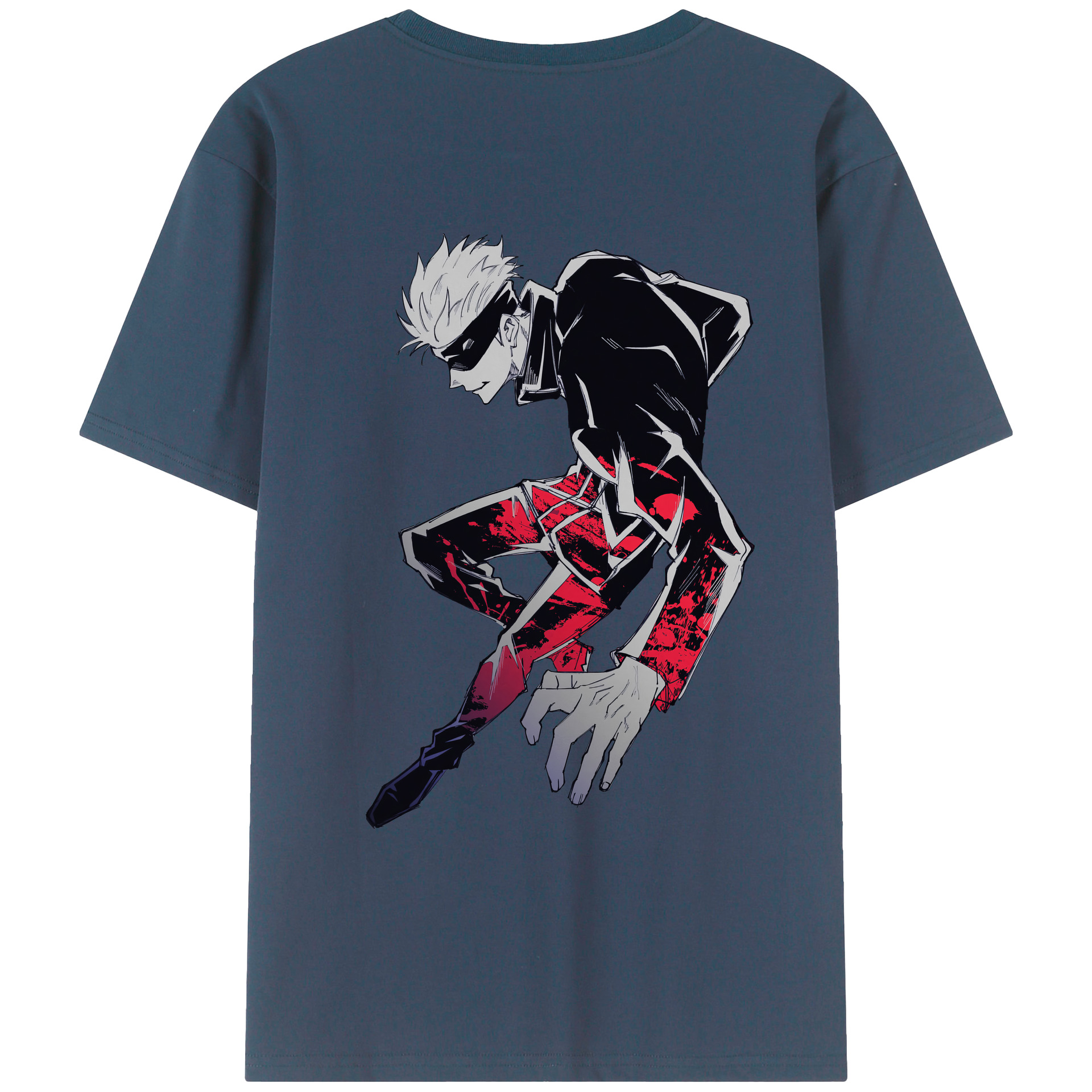 （画像用） 呪術廻戦 Jujutsu Kaisen 綿100％ メンズ半袖Tシャツ（バックプリント） 通気性