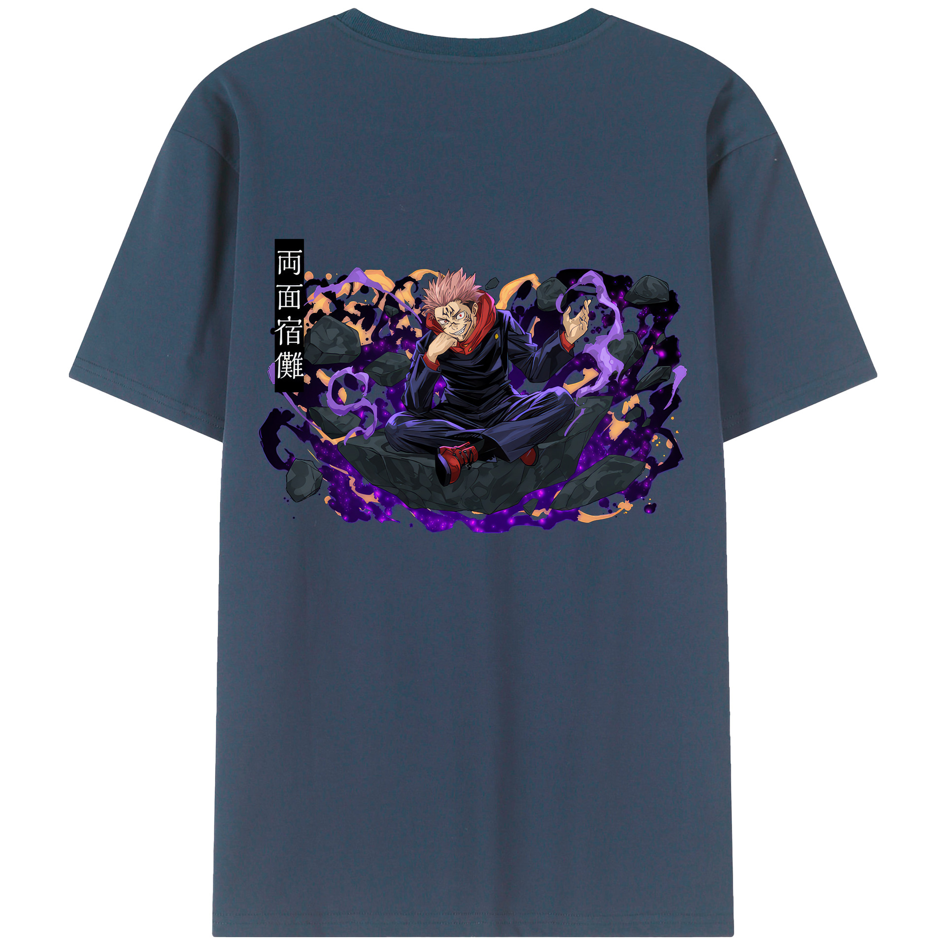 （画像用） 呪術廻戦 Jujutsu Kaisen 綿100％ メンズ半袖Tシャツ（バックプリント） 通気性