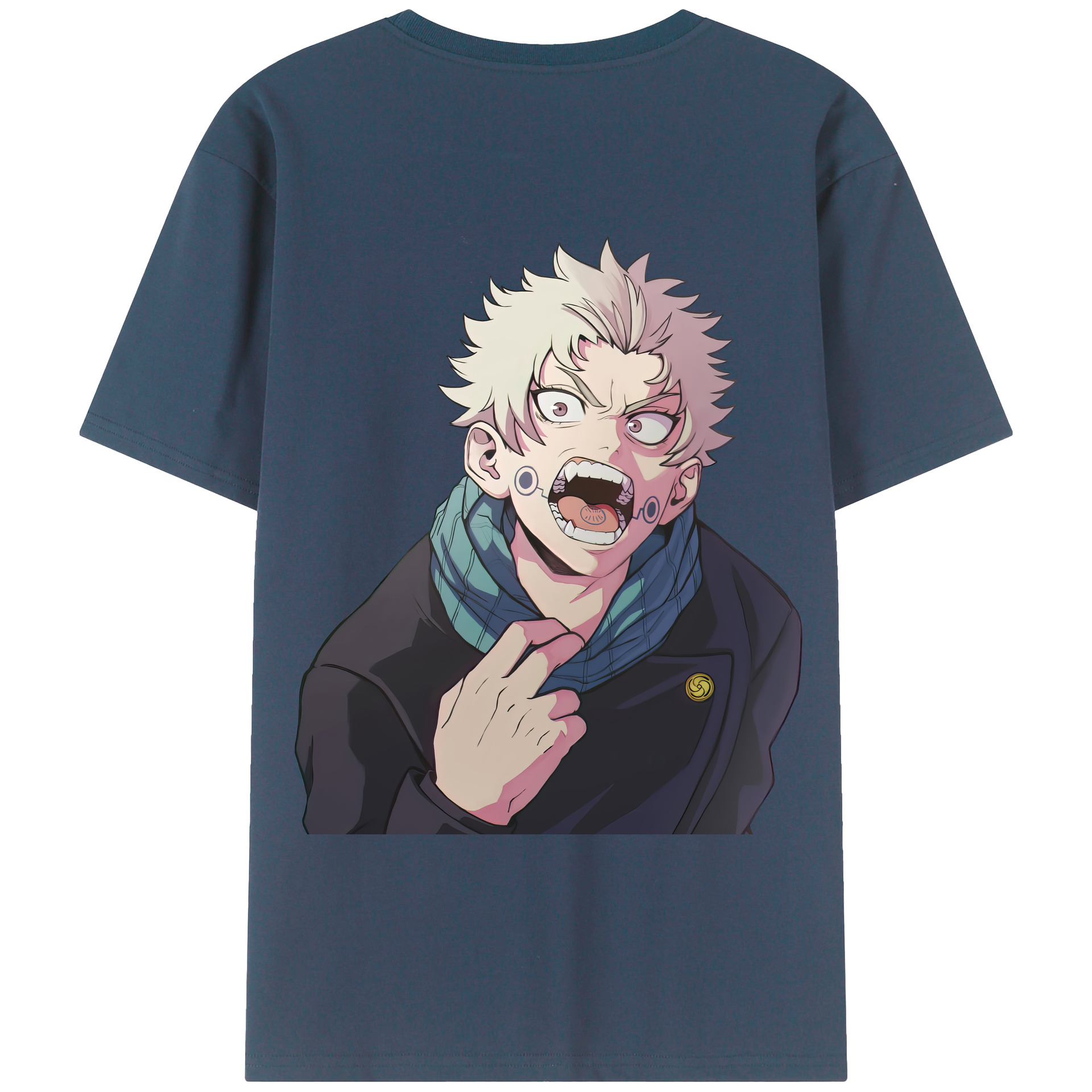 （画像用） 呪術廻戦 Jujutsu Kaisen 綿100％ メンズ半袖Tシャツ（バックプリント） 通気性