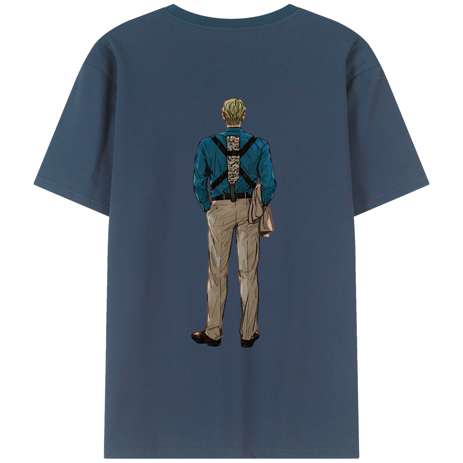（画像用） 呪術廻戦 Jujutsu Kaisen 綿100％ メンズ半袖Tシャツ（バックプリント） 通気性