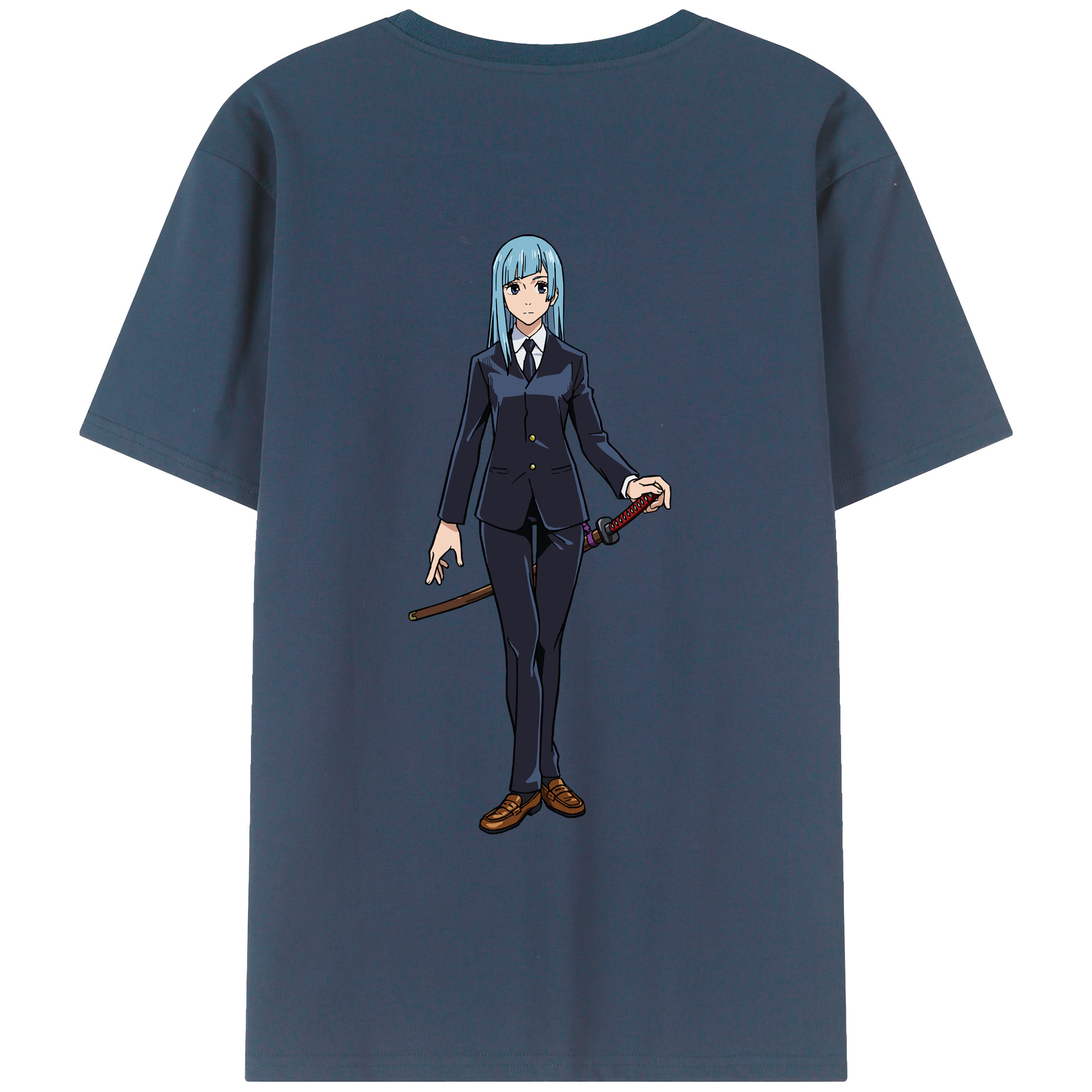 （画像用） 呪術廻戦 Jujutsu Kaisen 綿100％ メンズ半袖Tシャツ（バックプリント） 通気性