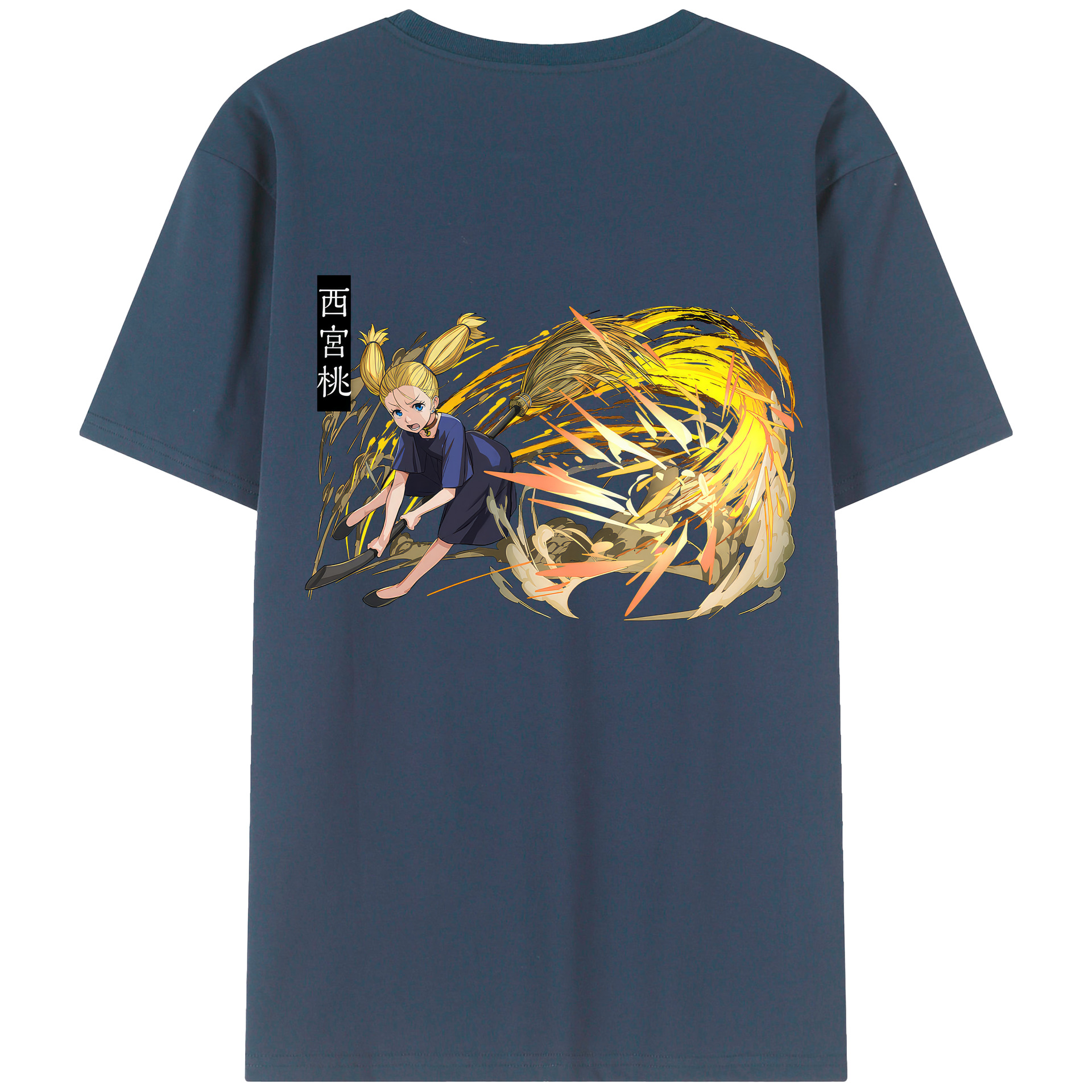 （画像用） 呪術廻戦 Jujutsu Kaisen 綿100％ メンズ半袖Tシャツ（バックプリント） 通気性
