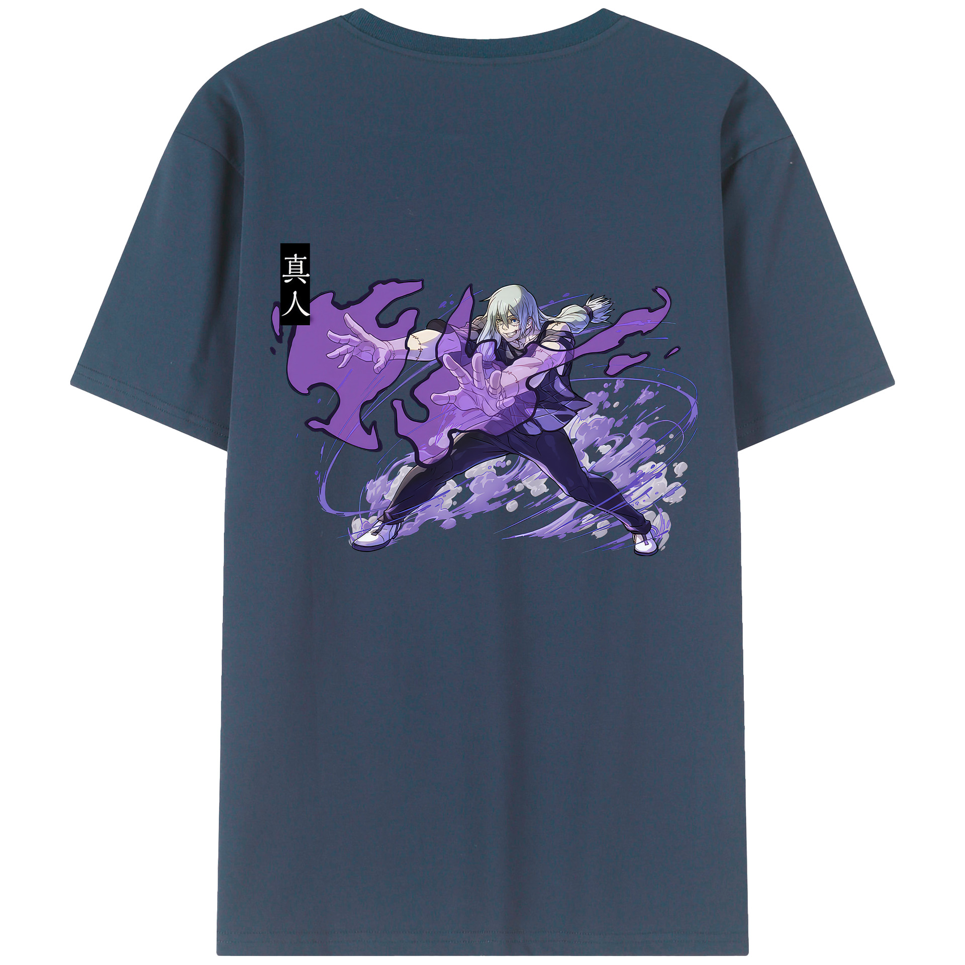 （画像用） 呪術廻戦 Jujutsu Kaisen 綿100％ メンズ半袖Tシャツ（バックプリント） 通気性