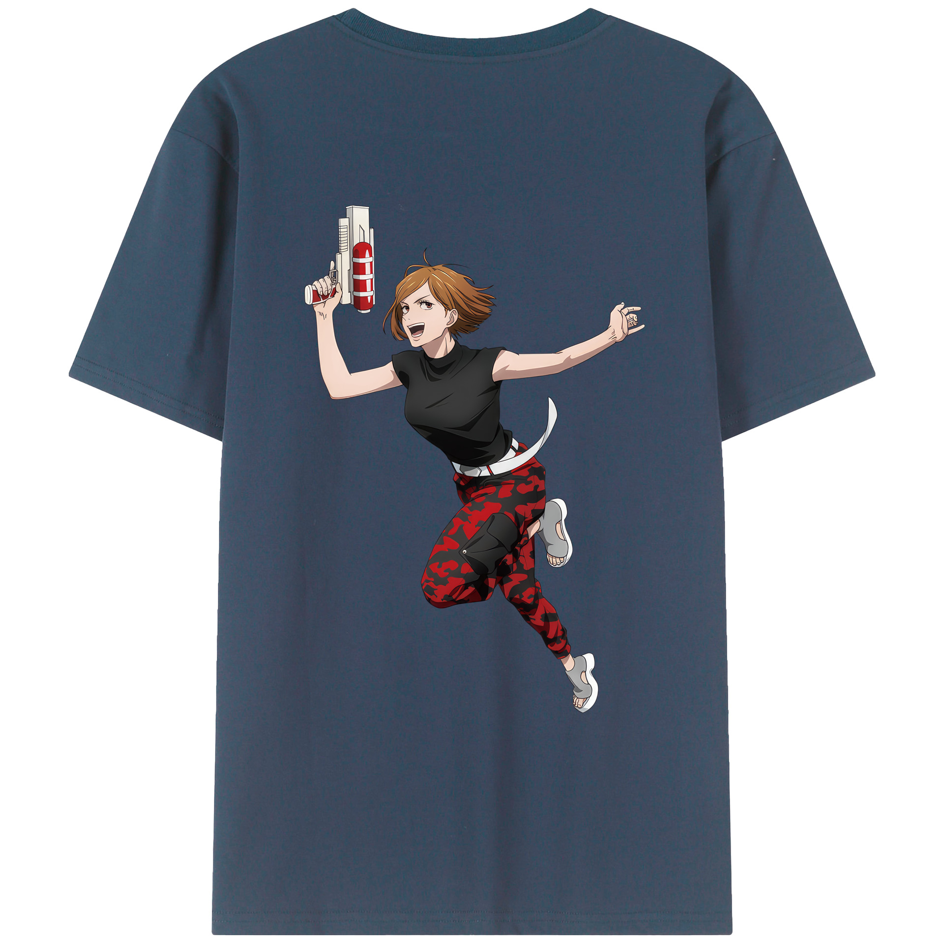 （画像用） 呪術廻戦 Jujutsu Kaisen 綿100％ メンズ半袖Tシャツ（バックプリント） 通気性