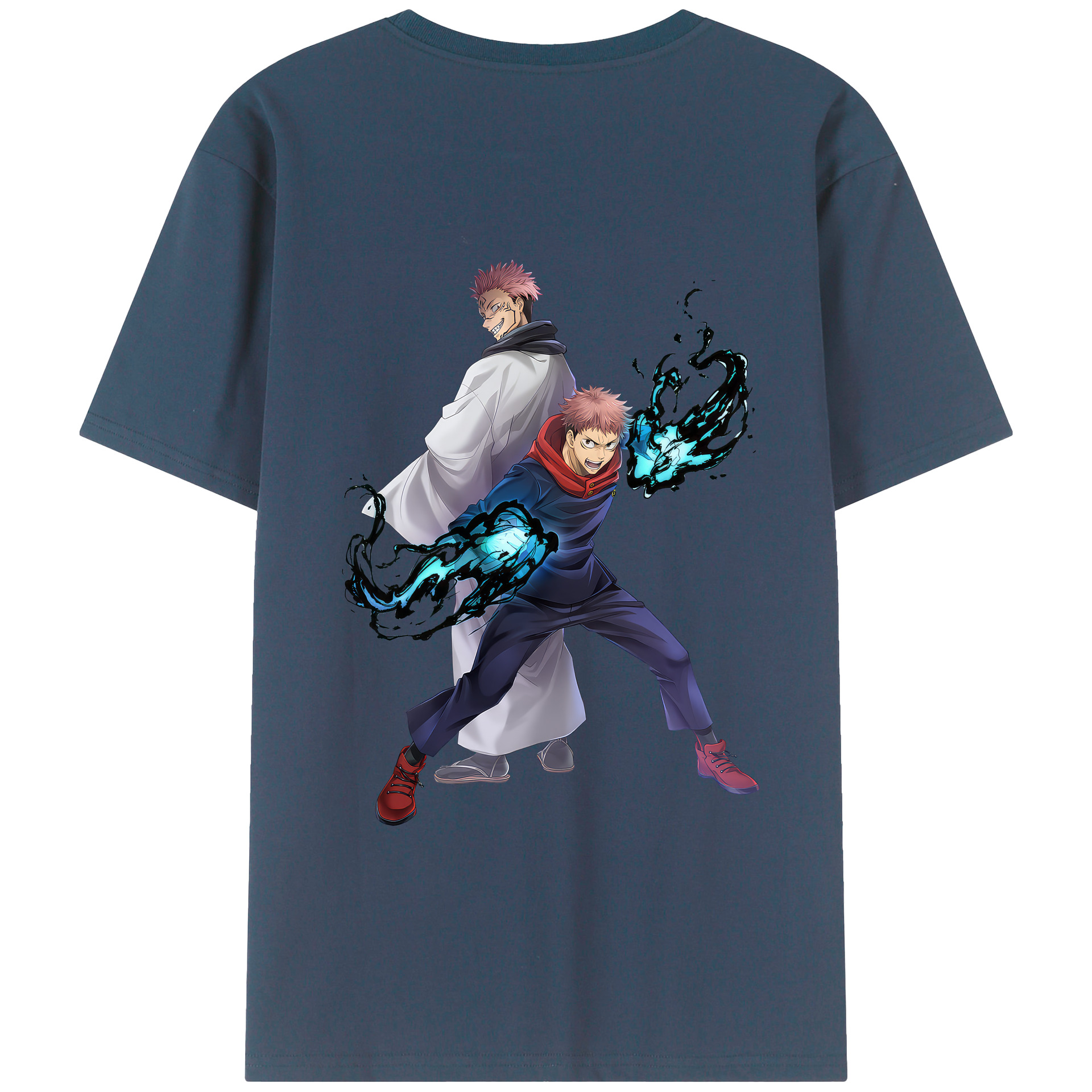（画像用） 呪術廻戦 Jujutsu Kaisen 綿100％ メンズ半袖Tシャツ（バックプリント） 通気性