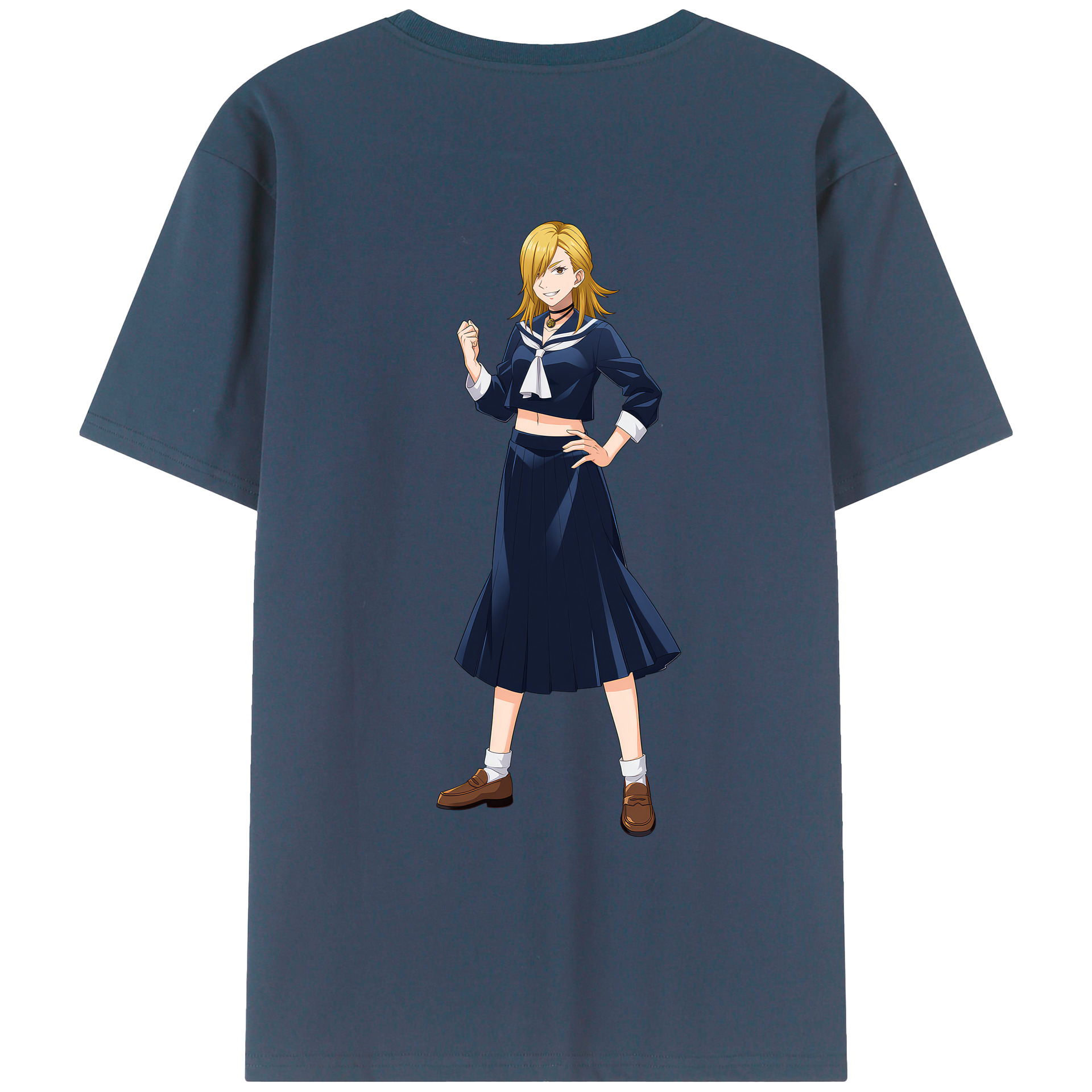 （画像用） 呪術廻戦 Jujutsu Kaisen 綿100％ メンズ半袖Tシャツ（バックプリント） 通気性