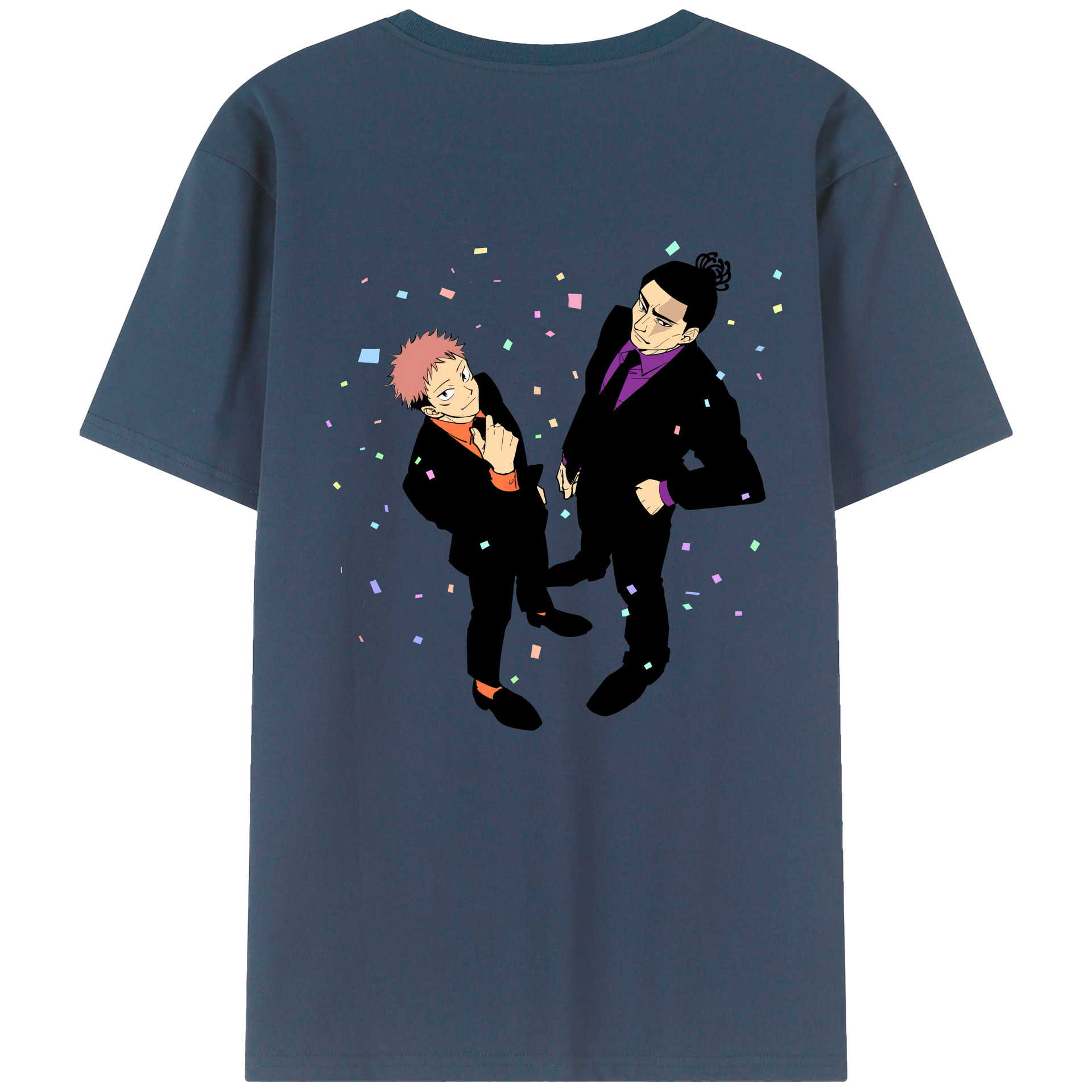 （画像用） 呪術廻戦 Jujutsu Kaisen 綿100％ メンズ半袖Tシャツ（バックプリント） 通気性