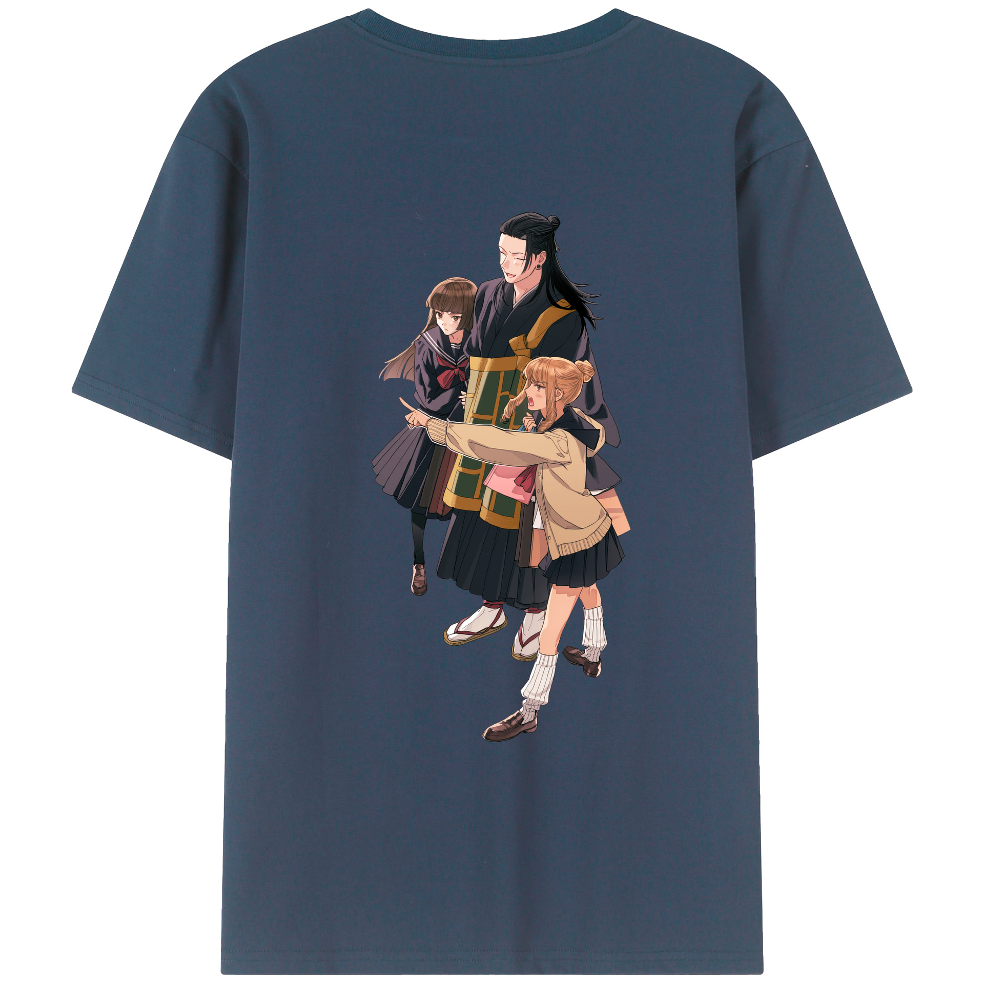 （画像用） 呪術廻戦 Jujutsu Kaisen 綿100％ メンズ半袖Tシャツ（バックプリント） 通気性
