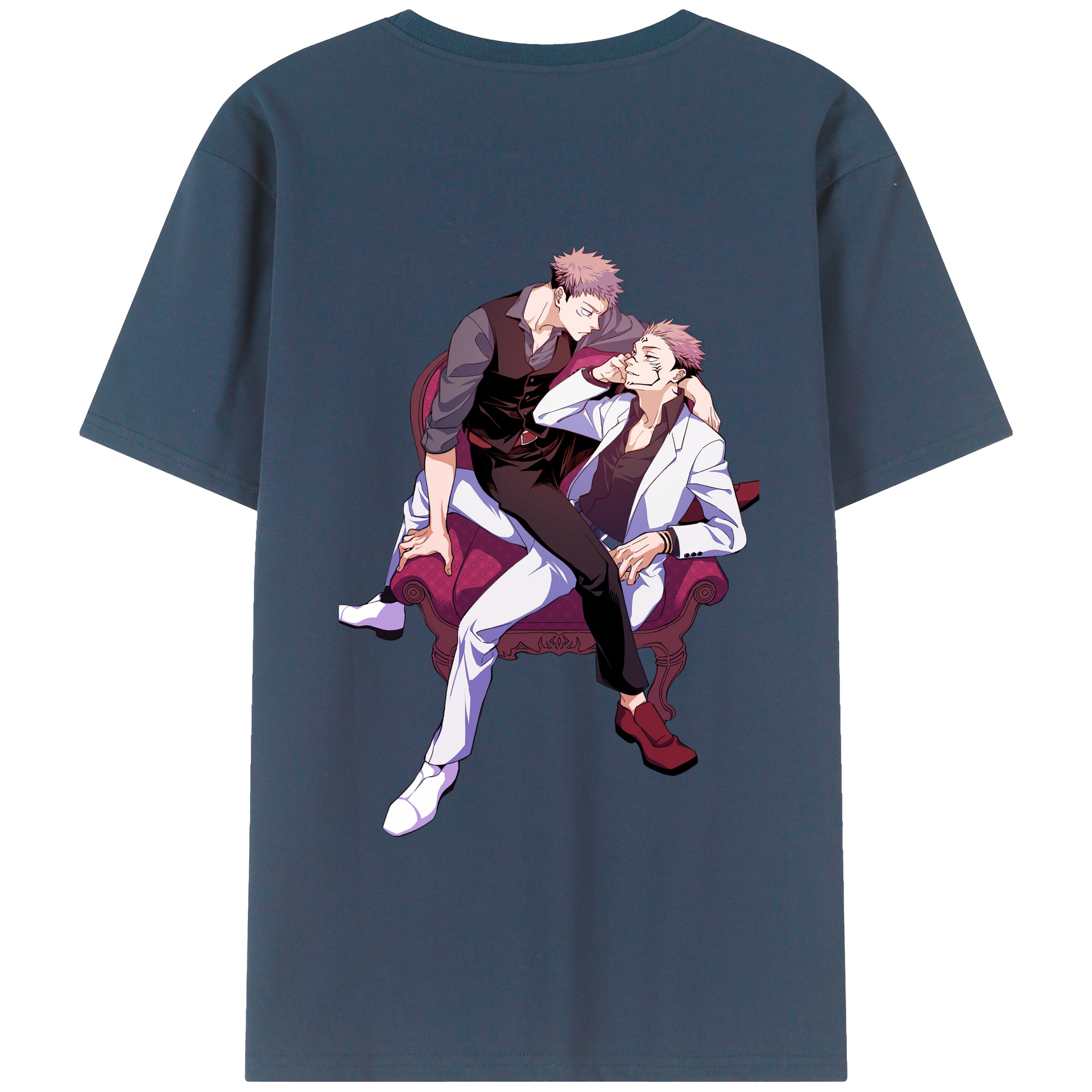 （画像用） 呪術廻戦 Jujutsu Kaisen 綿100％ メンズ半袖Tシャツ（バックプリント） 通気性