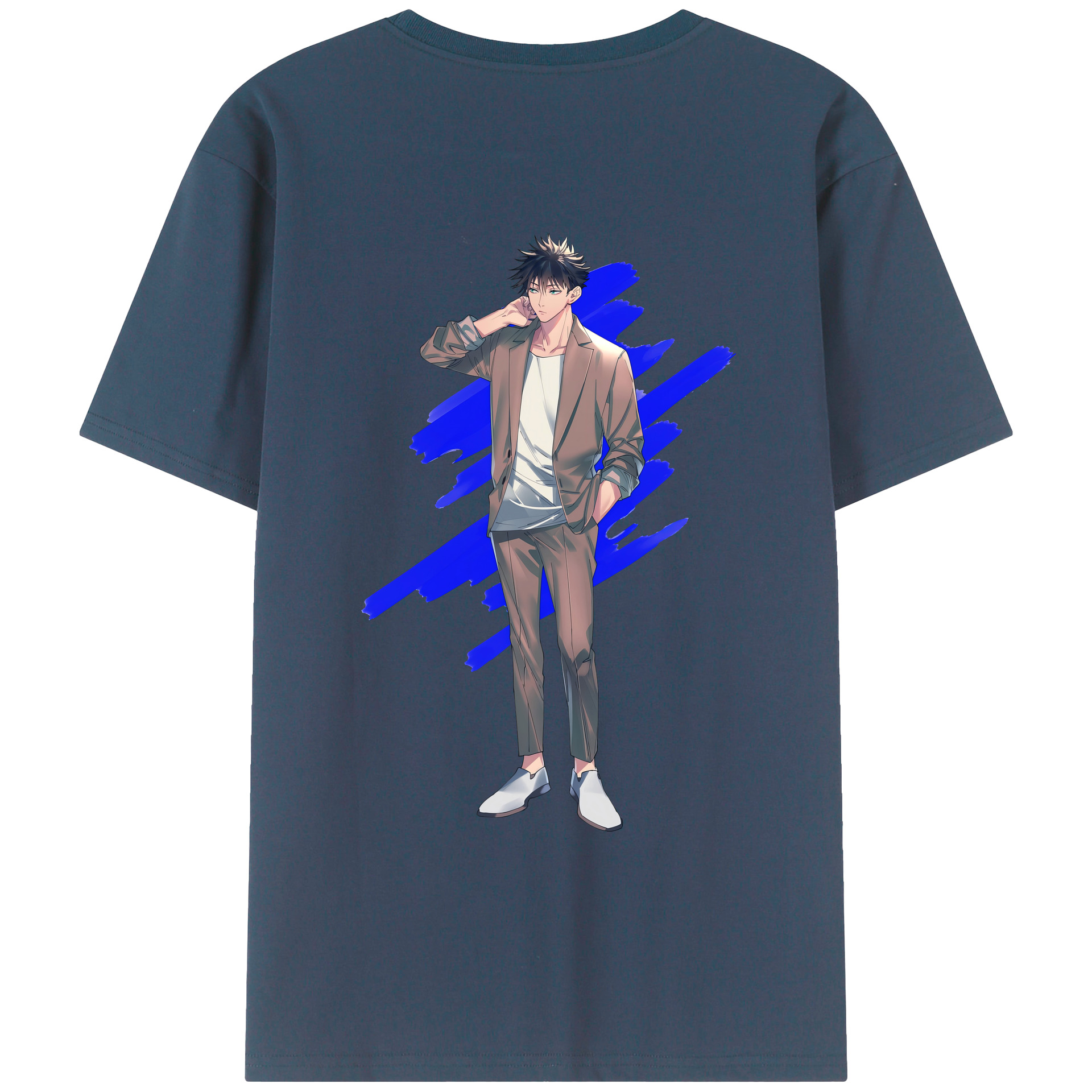 （画像用） 呪術廻戦 Jujutsu Kaisen 綿100％ メンズ半袖Tシャツ（バックプリント） 通気性