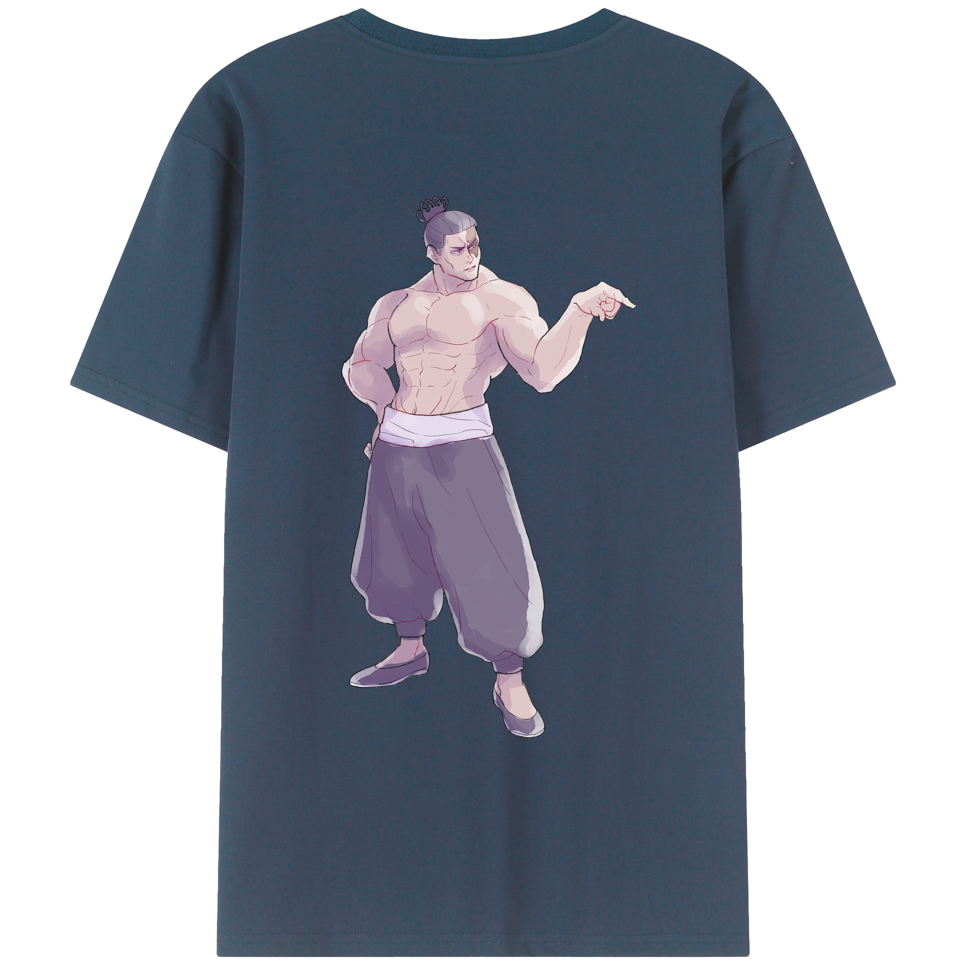 （画像用） 呪術廻戦 Jujutsu Kaisen 綿100％ メンズ半袖Tシャツ（バックプリント） 通気性