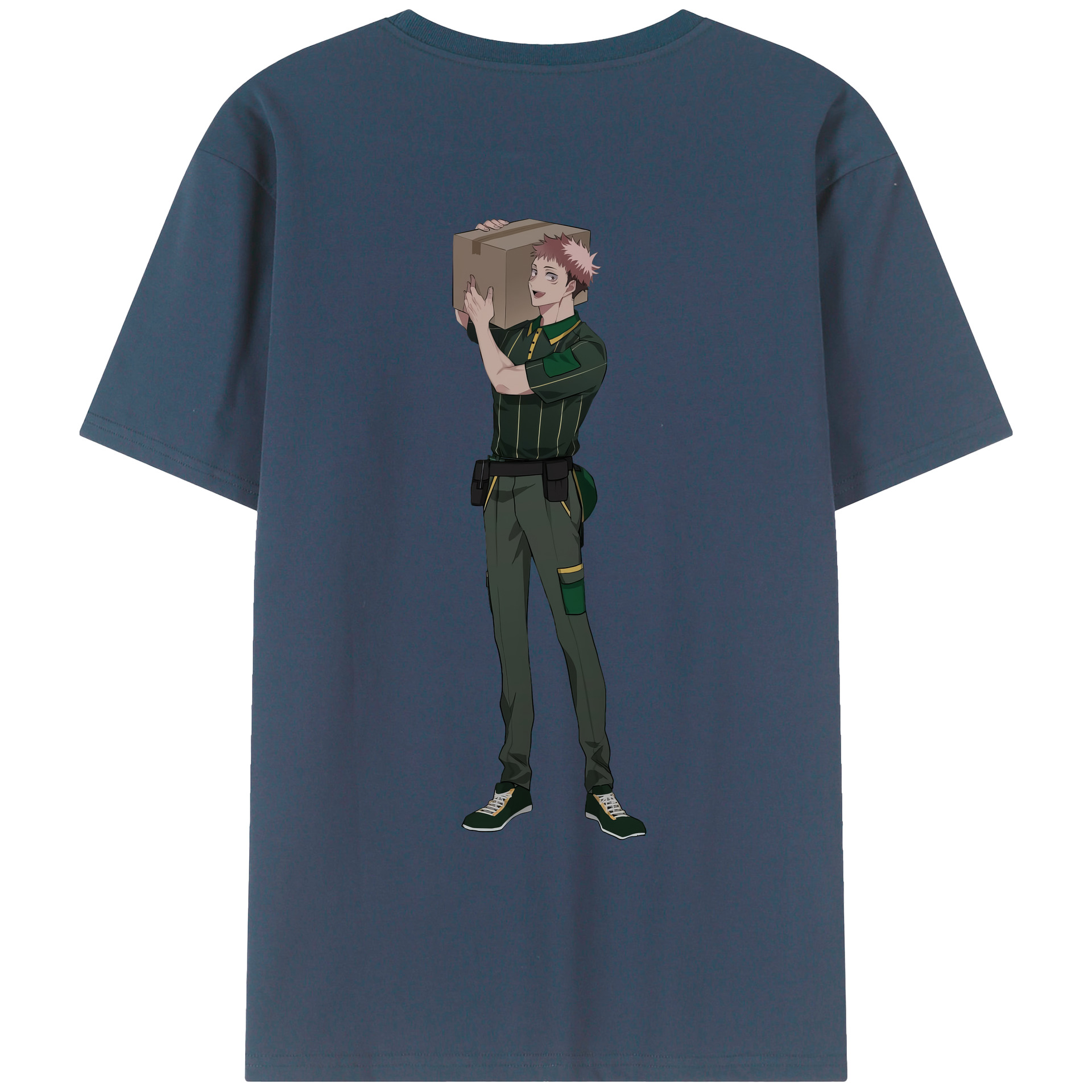 （画像用） 呪術廻戦 Jujutsu Kaisen 綿100％ メンズ半袖Tシャツ（バックプリント） 通気性