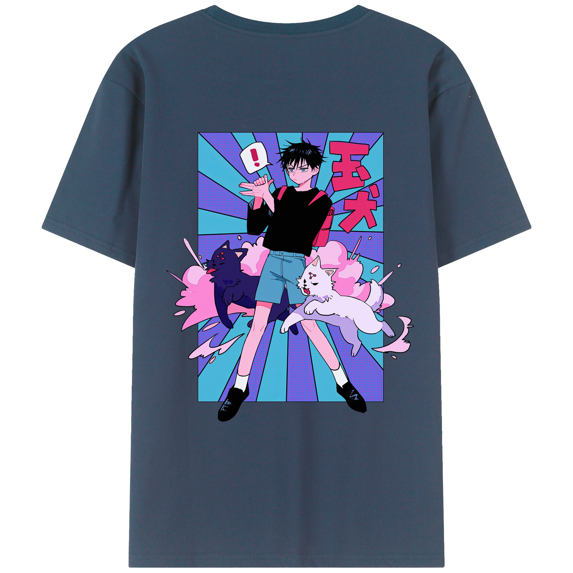 （画像用） 呪術廻戦 Jujutsu Kaisen 綿100％ メンズ半袖Tシャツ（バックプリント） 通気性