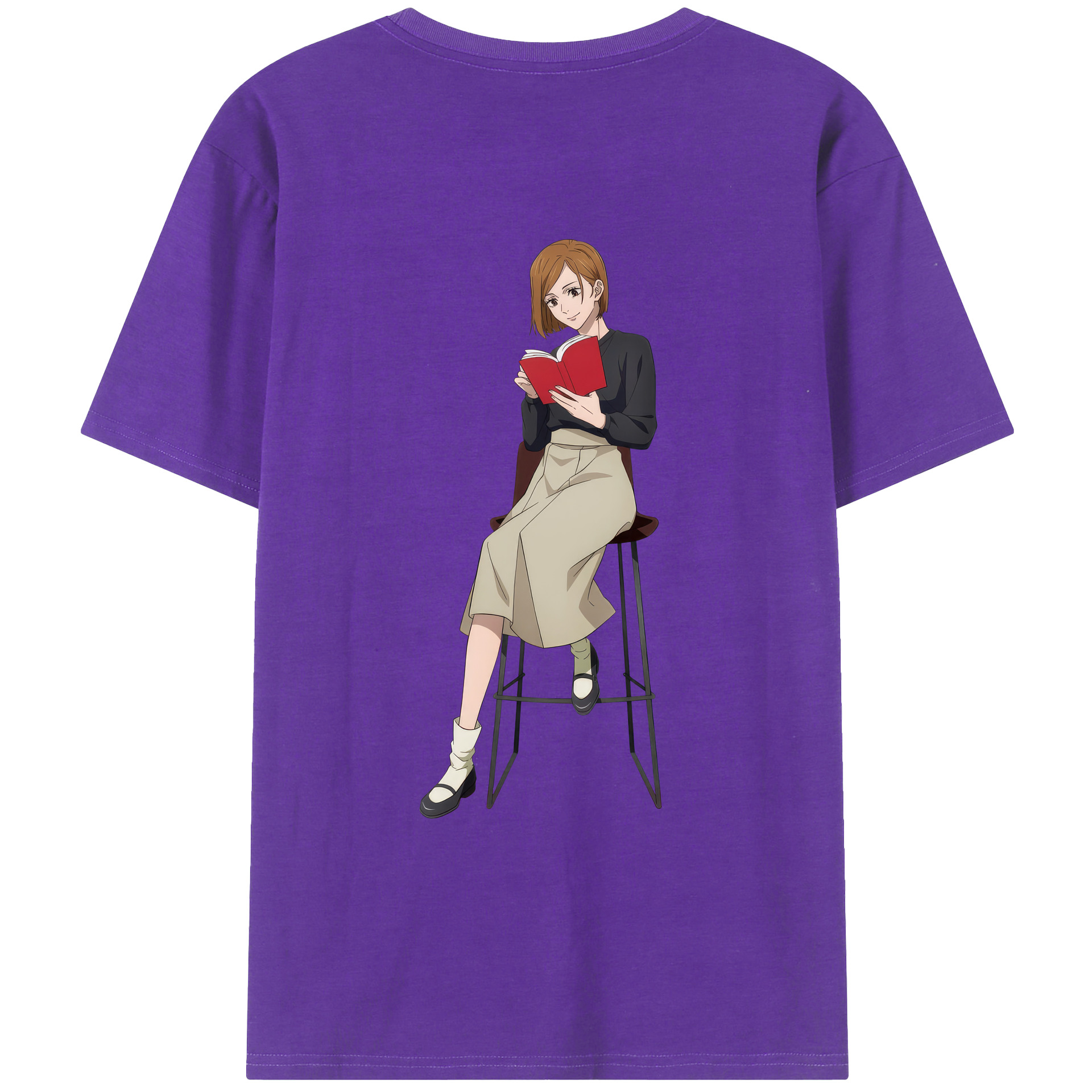 （画像用） 呪術廻戦 Jujutsu Kaisen 綿100％ メンズ半袖Tシャツ（バックプリント） 通気性