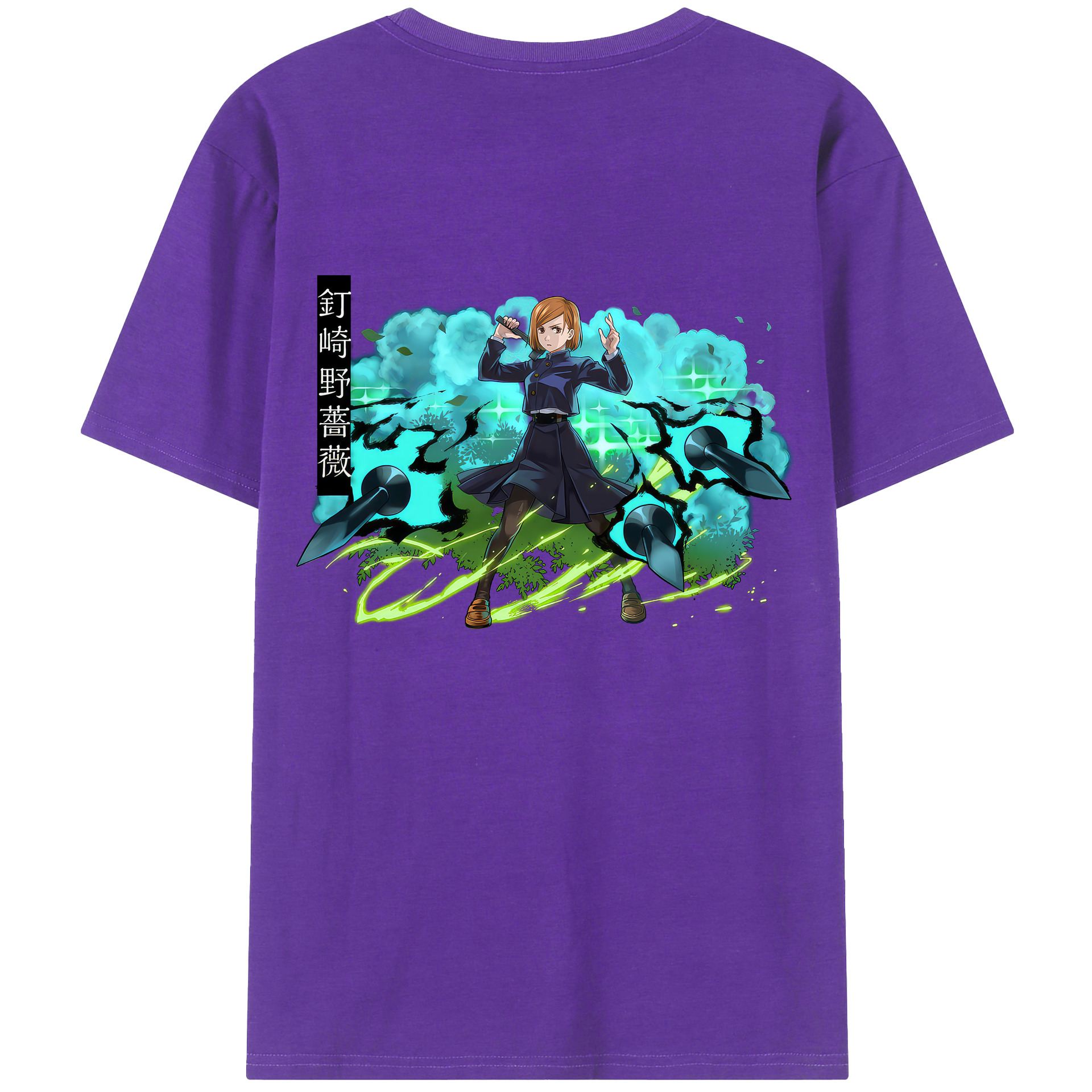 （画像用） 呪術廻戦 Jujutsu Kaisen 綿100％ メンズ半袖Tシャツ（バックプリント） 通気性