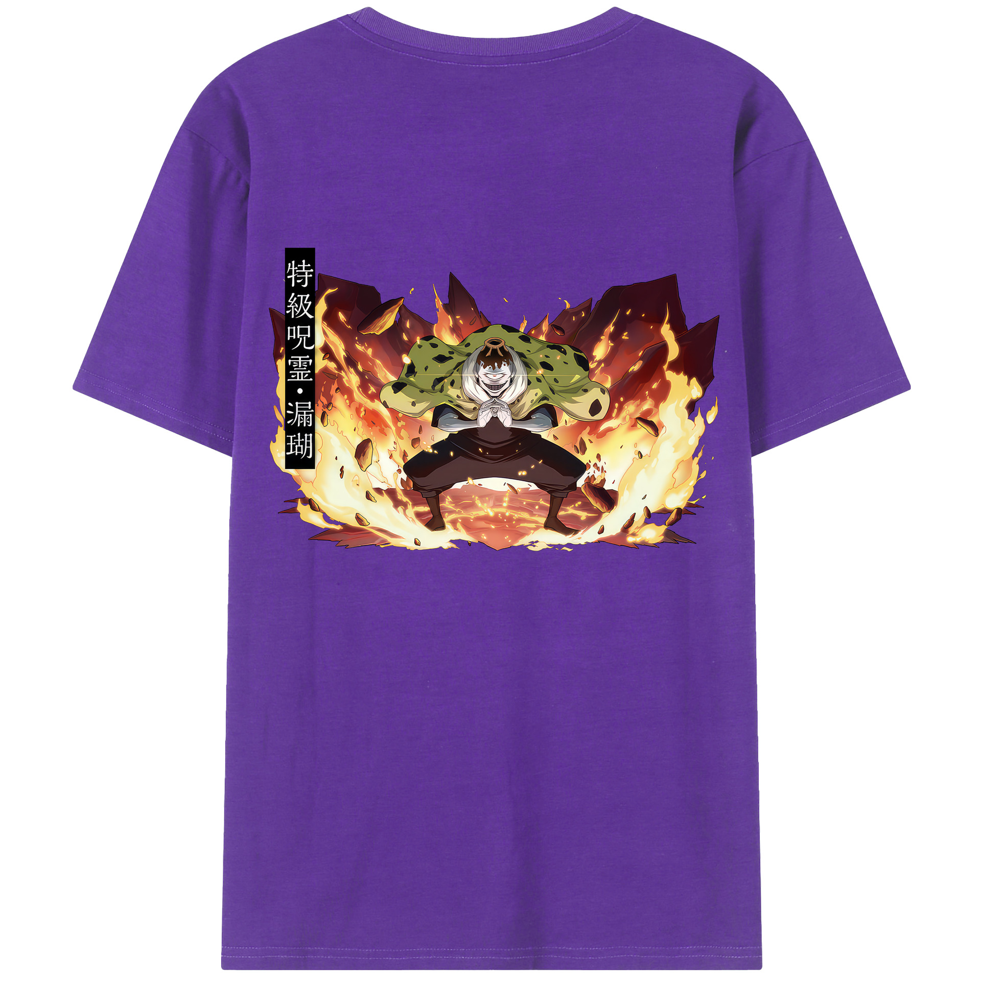 （画像用） 呪術廻戦 Jujutsu Kaisen 綿100％ メンズ半袖Tシャツ（バックプリント） 通気性