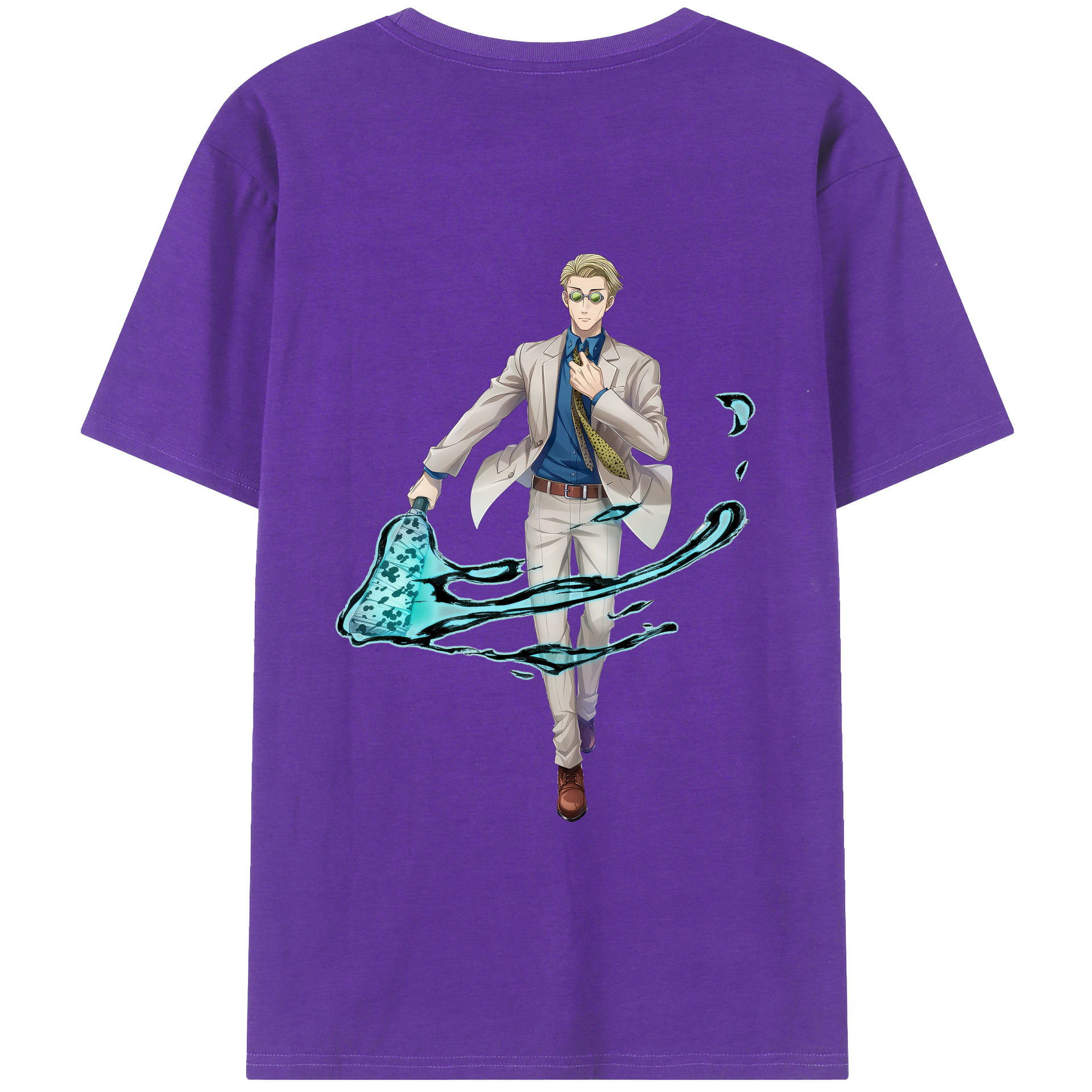 （画像用） 呪術廻戦 Jujutsu Kaisen 綿100％ メンズ半袖Tシャツ（バックプリント） 通気性