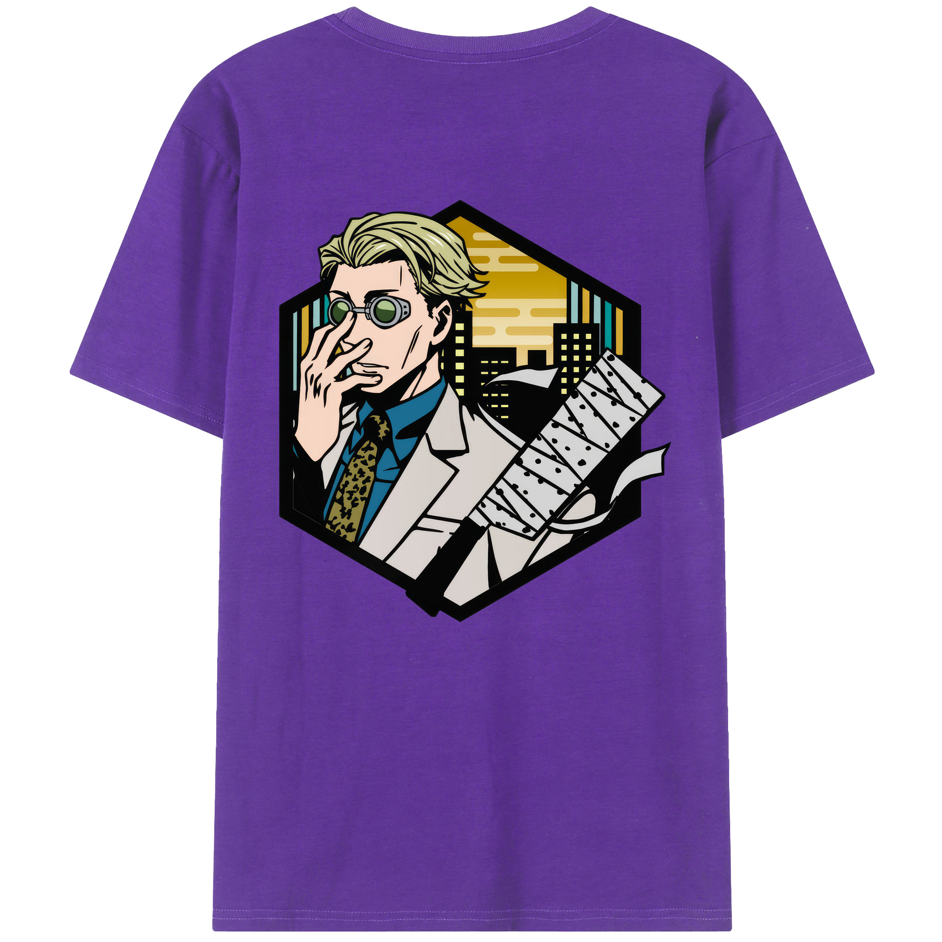 （画像用） 呪術廻戦 Jujutsu Kaisen 綿100％ メンズ半袖Tシャツ（バックプリント） 通気性