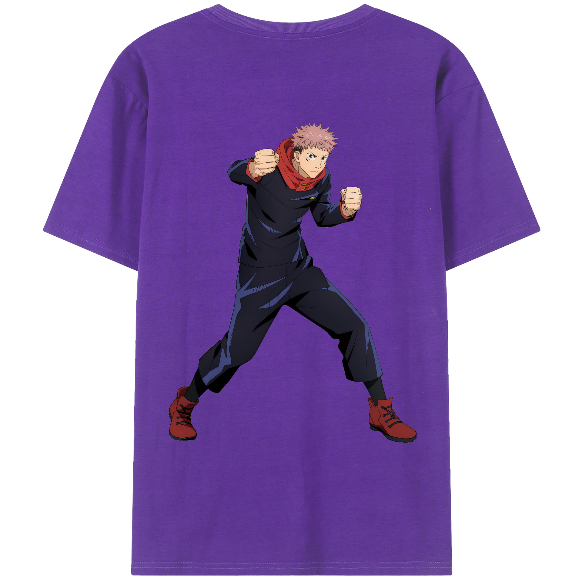 （画像用） 呪術廻戦 Jujutsu Kaisen 綿100％ メンズ半袖Tシャツ（バックプリント） 通気性