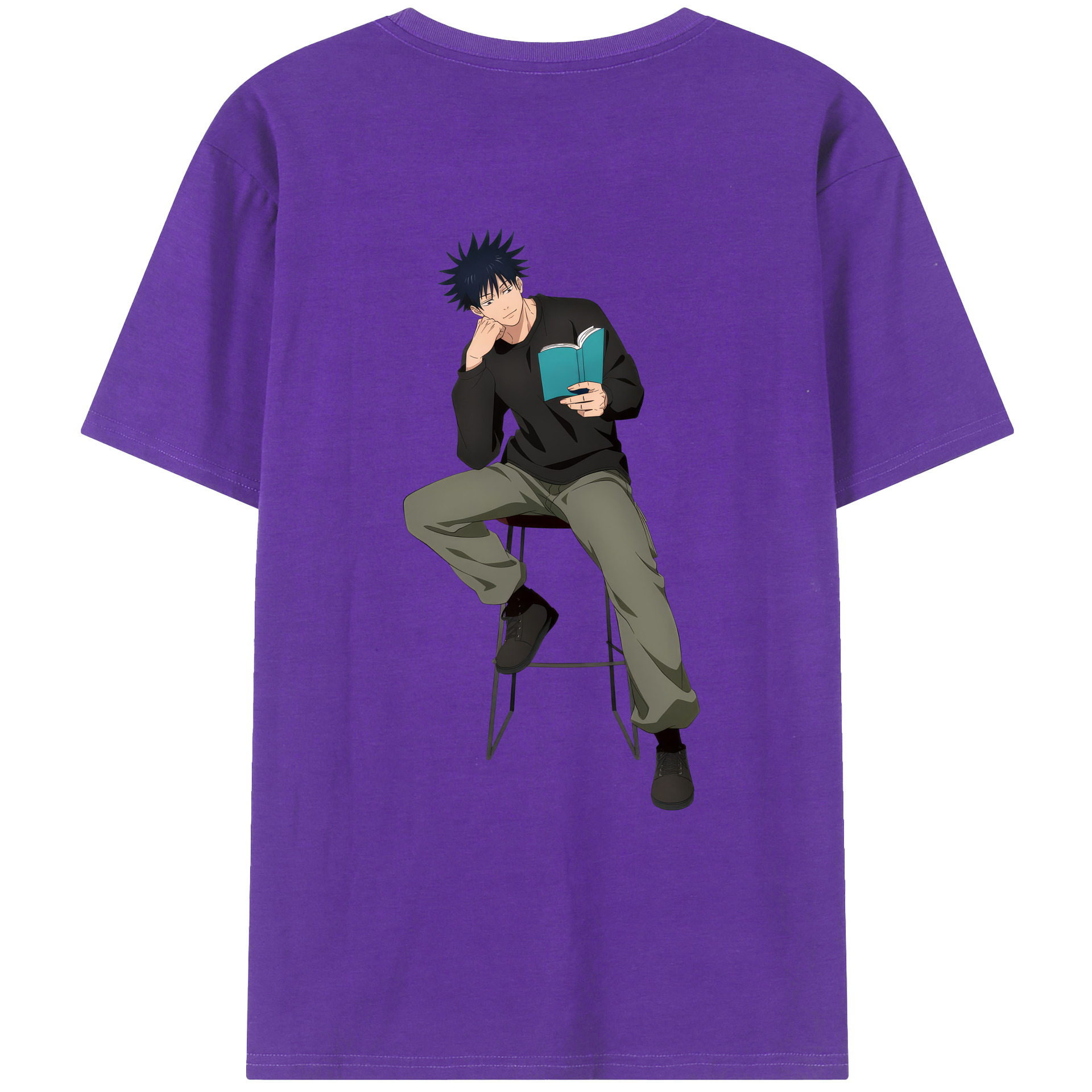 （画像用） 呪術廻戦 Jujutsu Kaisen 綿100％ メンズ半袖Tシャツ（バックプリント） 通気性