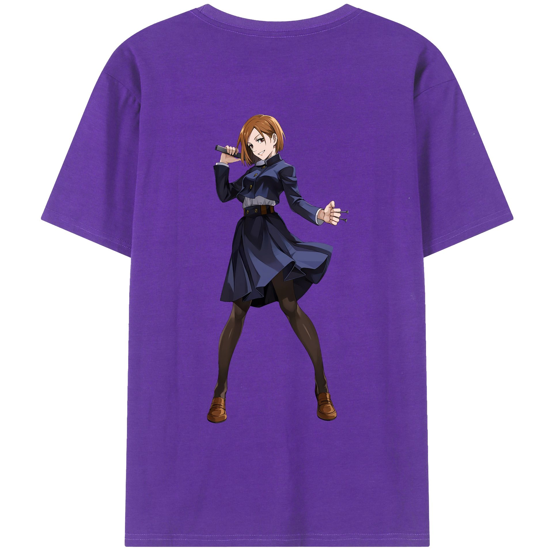 （画像用） 呪術廻戦 Jujutsu Kaisen 綿100％ メンズ半袖Tシャツ（バックプリント） 通気性