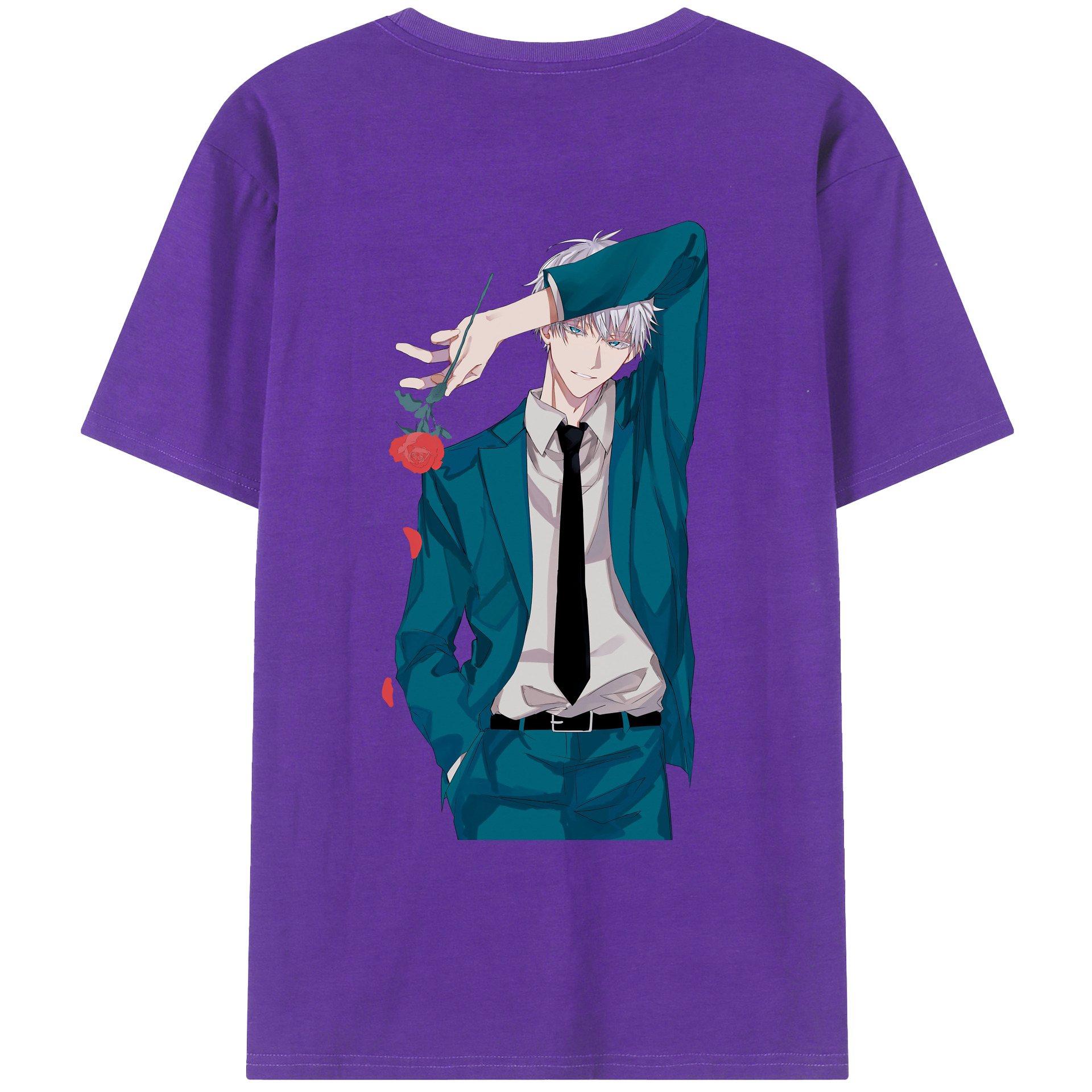 （画像用） 呪術廻戦 Jujutsu Kaisen 綿100％ メンズ半袖Tシャツ（バックプリント） 通気性