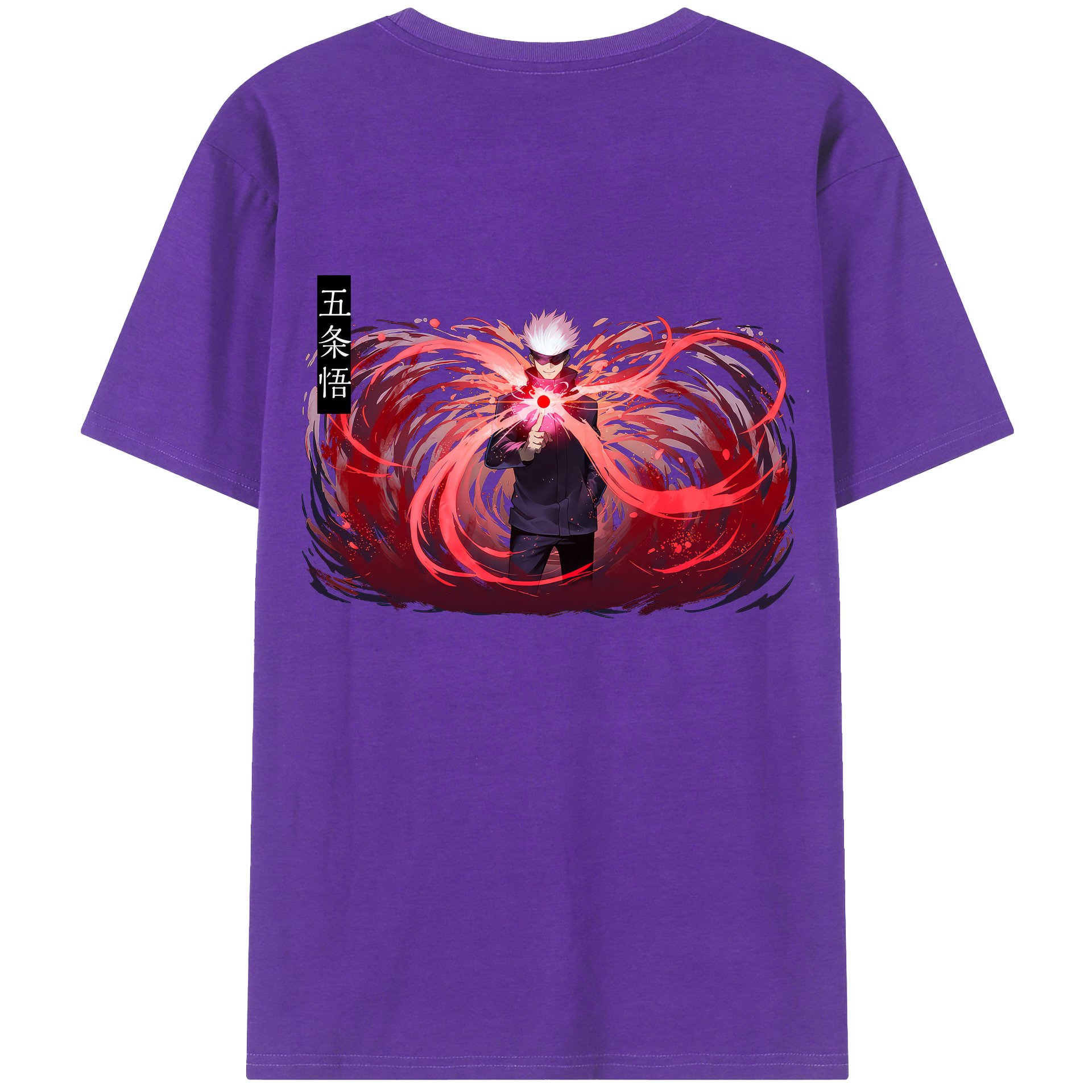 （画像用） 呪術廻戦 Jujutsu Kaisen 綿100％ メンズ半袖Tシャツ（バックプリント） 通気性
