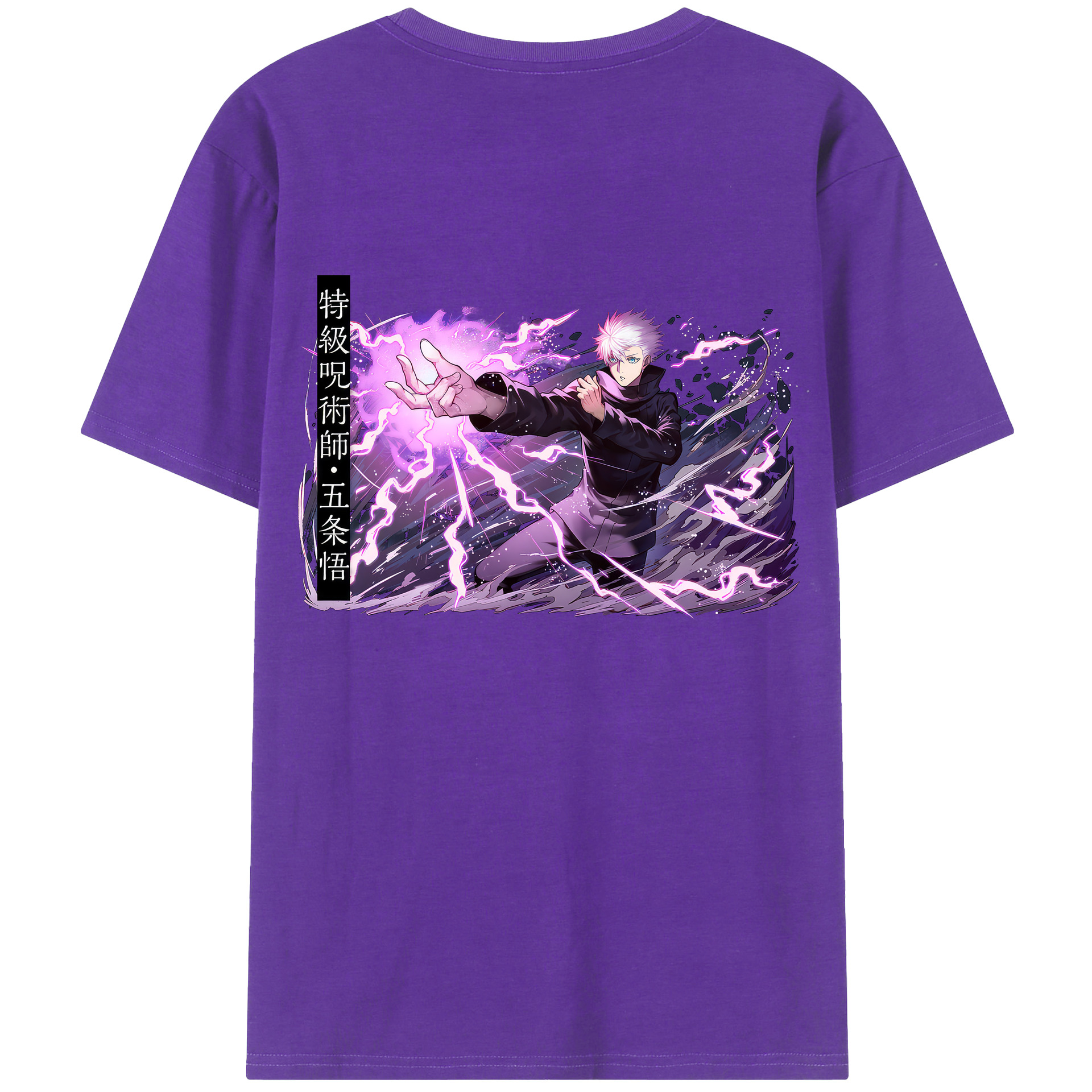 （画像用） 呪術廻戦 Jujutsu Kaisen 綿100％ メンズ半袖Tシャツ（バックプリント） 通気性