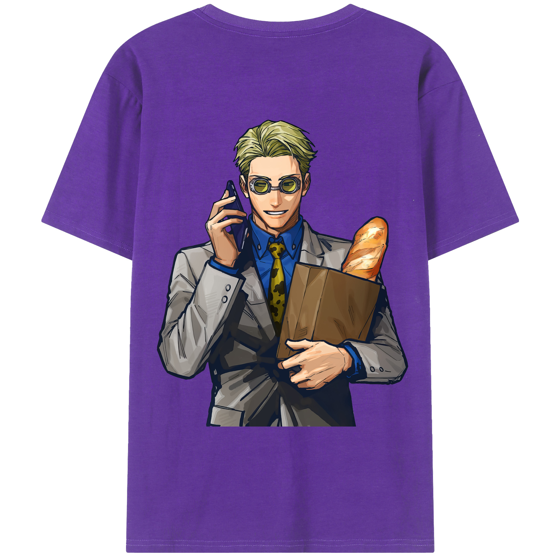 （画像用） 呪術廻戦 Jujutsu Kaisen 綿100％ メンズ半袖Tシャツ（バックプリント） 通気性