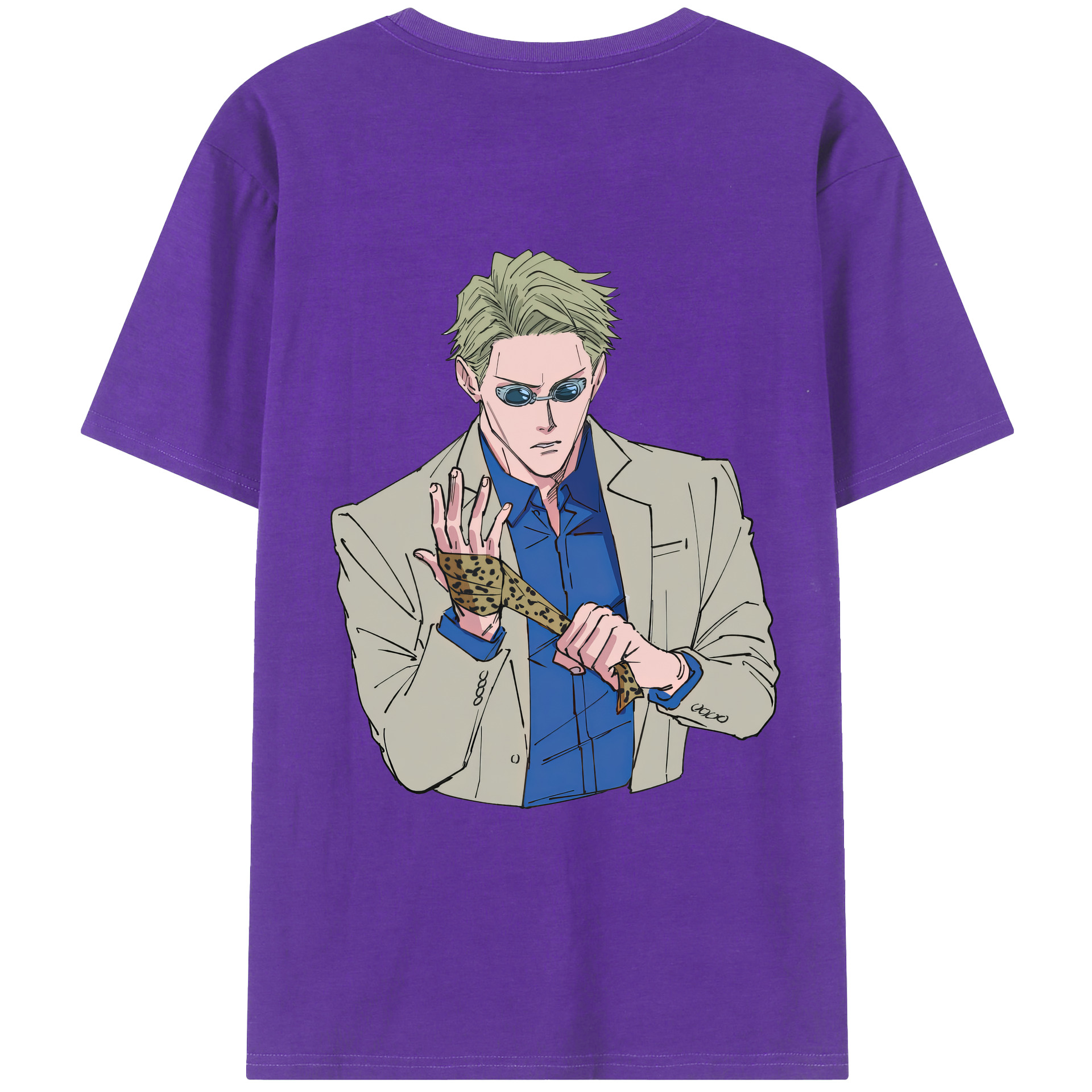 （画像用） 呪術廻戦 Jujutsu Kaisen 綿100％ メンズ半袖Tシャツ（バックプリント） 通気性