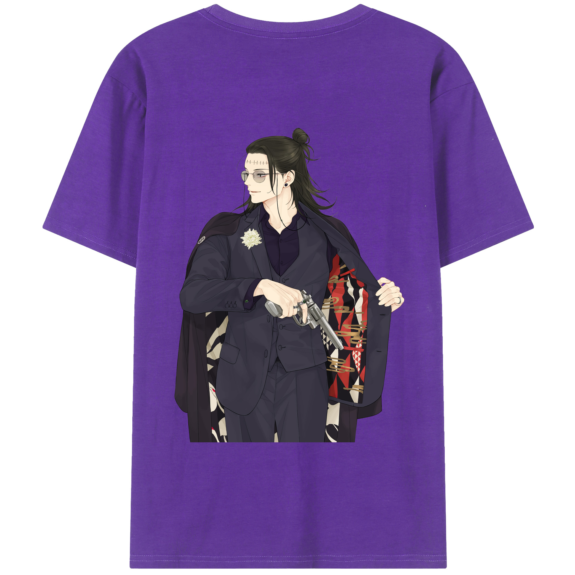 （画像用） 呪術廻戦 Jujutsu Kaisen 綿100％ メンズ半袖Tシャツ（バックプリント） 通気性