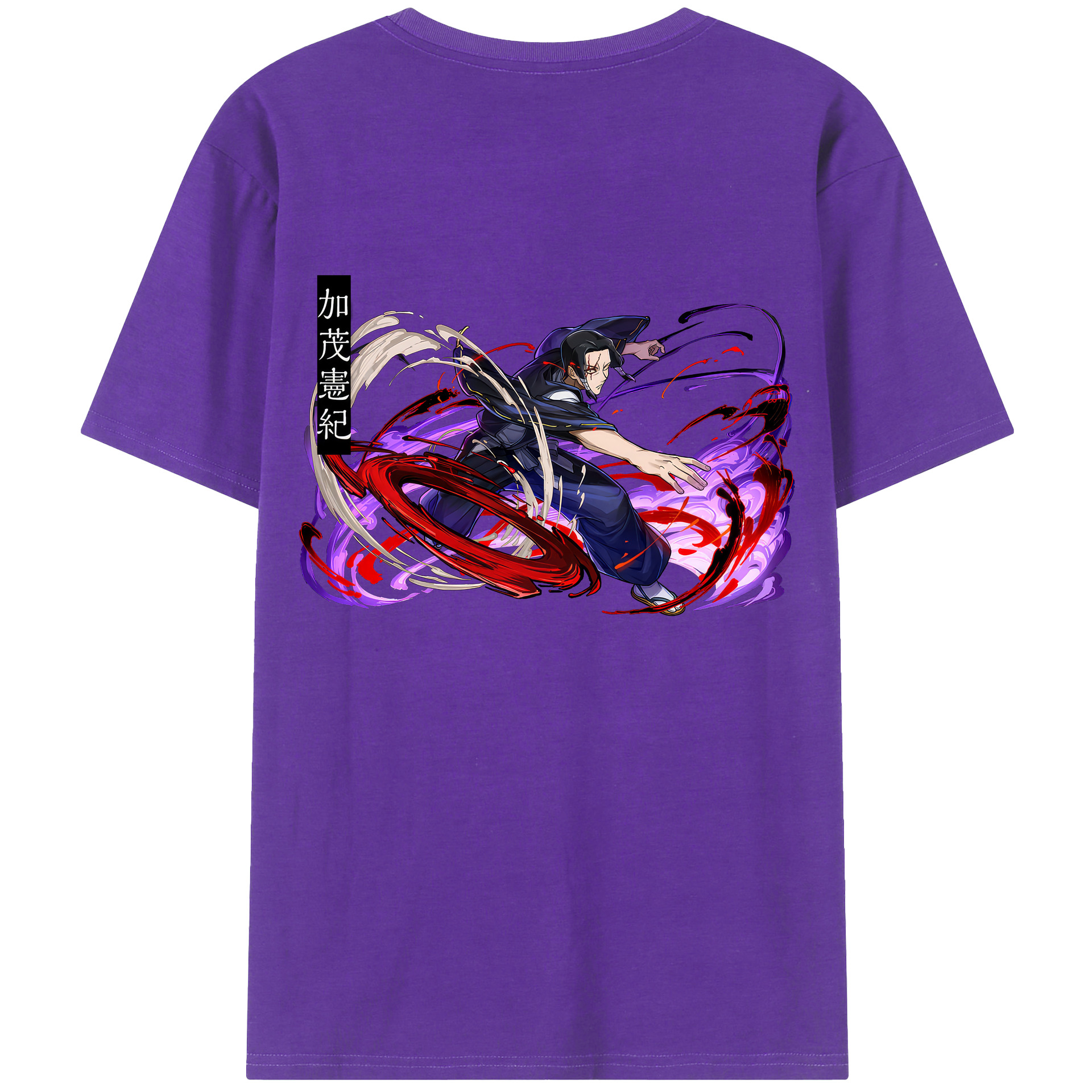 （画像用） 呪術廻戦 Jujutsu Kaisen 綿100％ メンズ半袖Tシャツ（バックプリント） 通気性