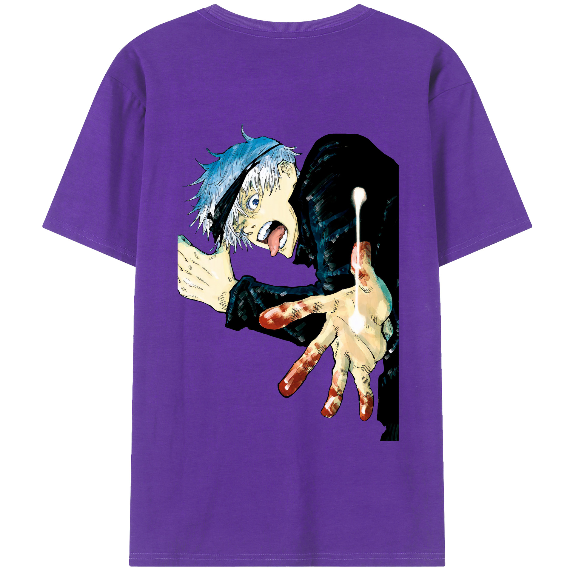 （画像用） 呪術廻戦 Jujutsu Kaisen 綿100％ メンズ半袖Tシャツ（バックプリント） 通気性